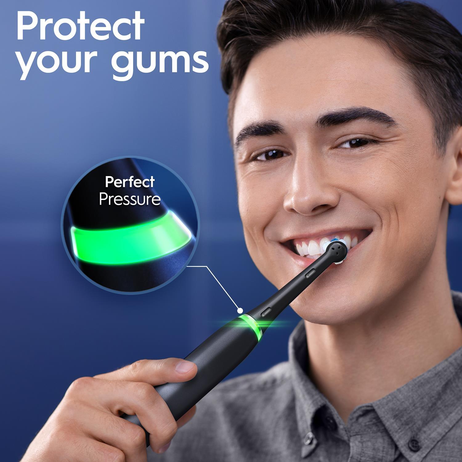 Oral-B iO Series 6 Elektrische Wiederaufladbare Zahnbürste - Schwarz mit 8x Nachfüllköpfen - Bild 25 von 66