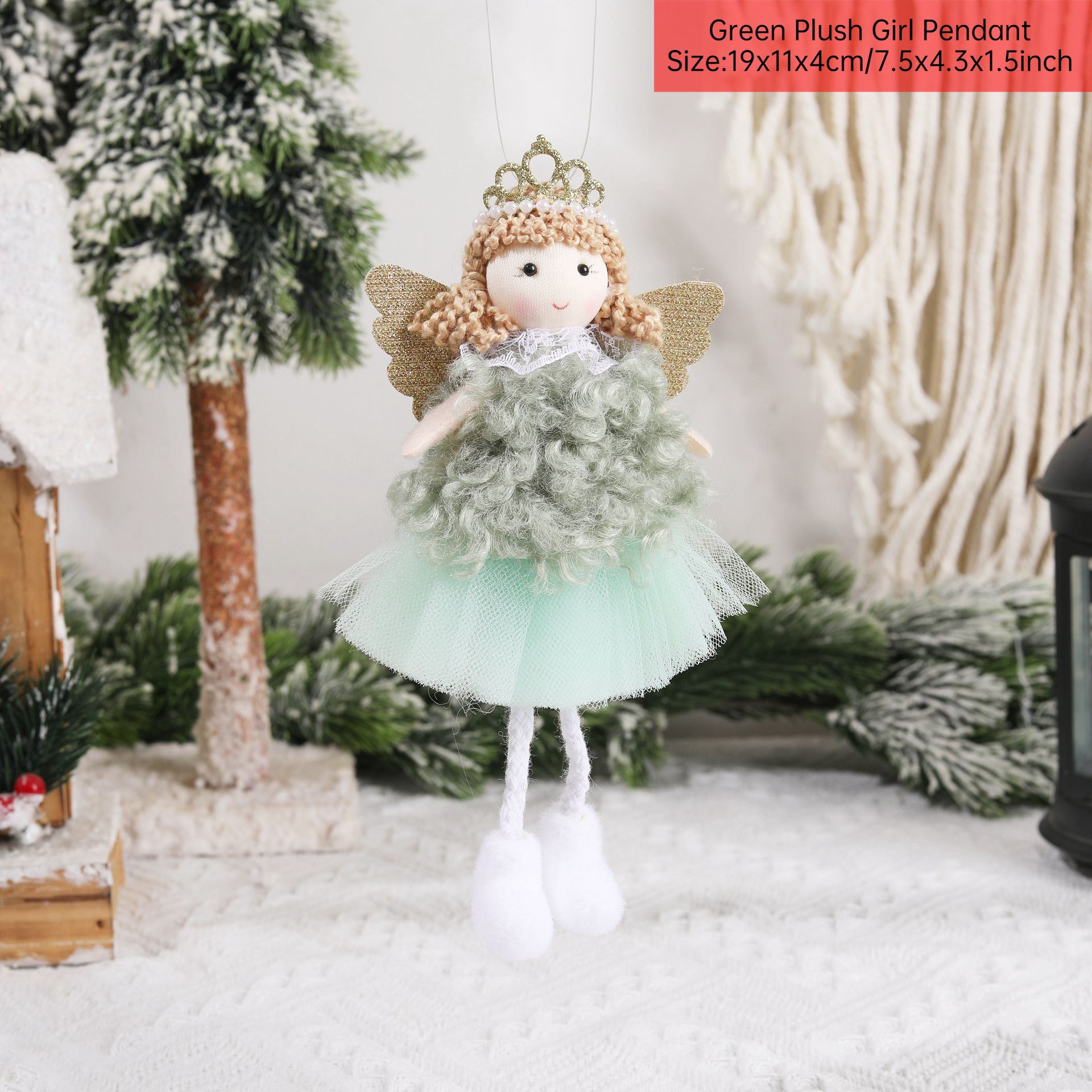 Merry Christmas 2024 Purple Angel Girl Doll Tree Pendant Decoration Noel Natal - Picture 29 of 48