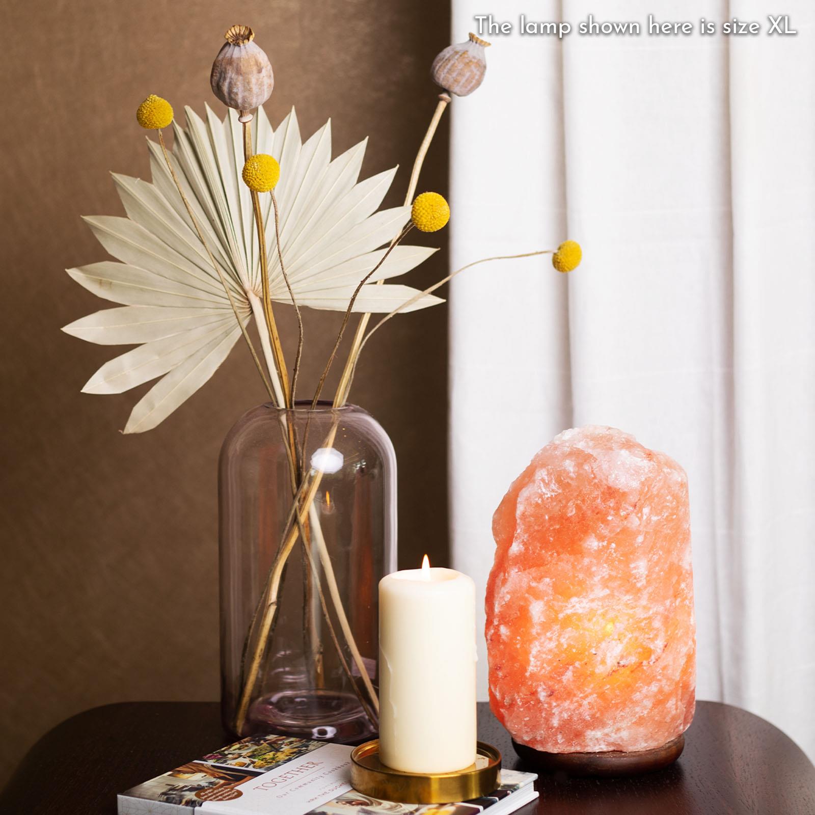 Haven Himalayan Crystal Handcrafted Salt Lamp Wooden Base Small - Medium - Large - Picture 21 of 31