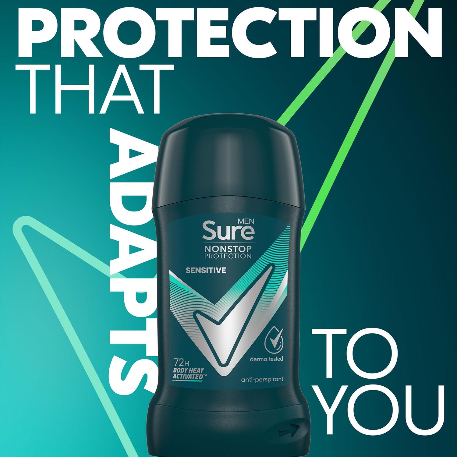 Sure Men AntiPerspirant Deodorant Stick Sensitive 72H Nonstop Protection, 50ml - Picture 14 of 98