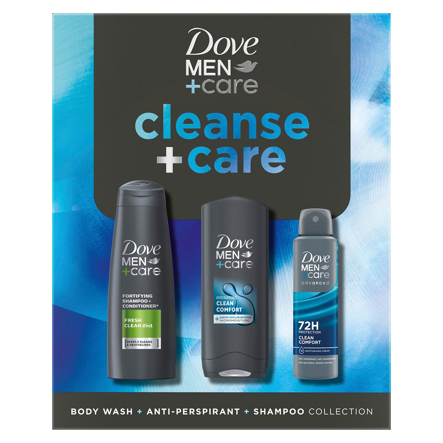 Dove Men+Care Geschenkset Cleanse+Care Trio - Bodywash, Deo, Shampoo - Bild 24 von 43
