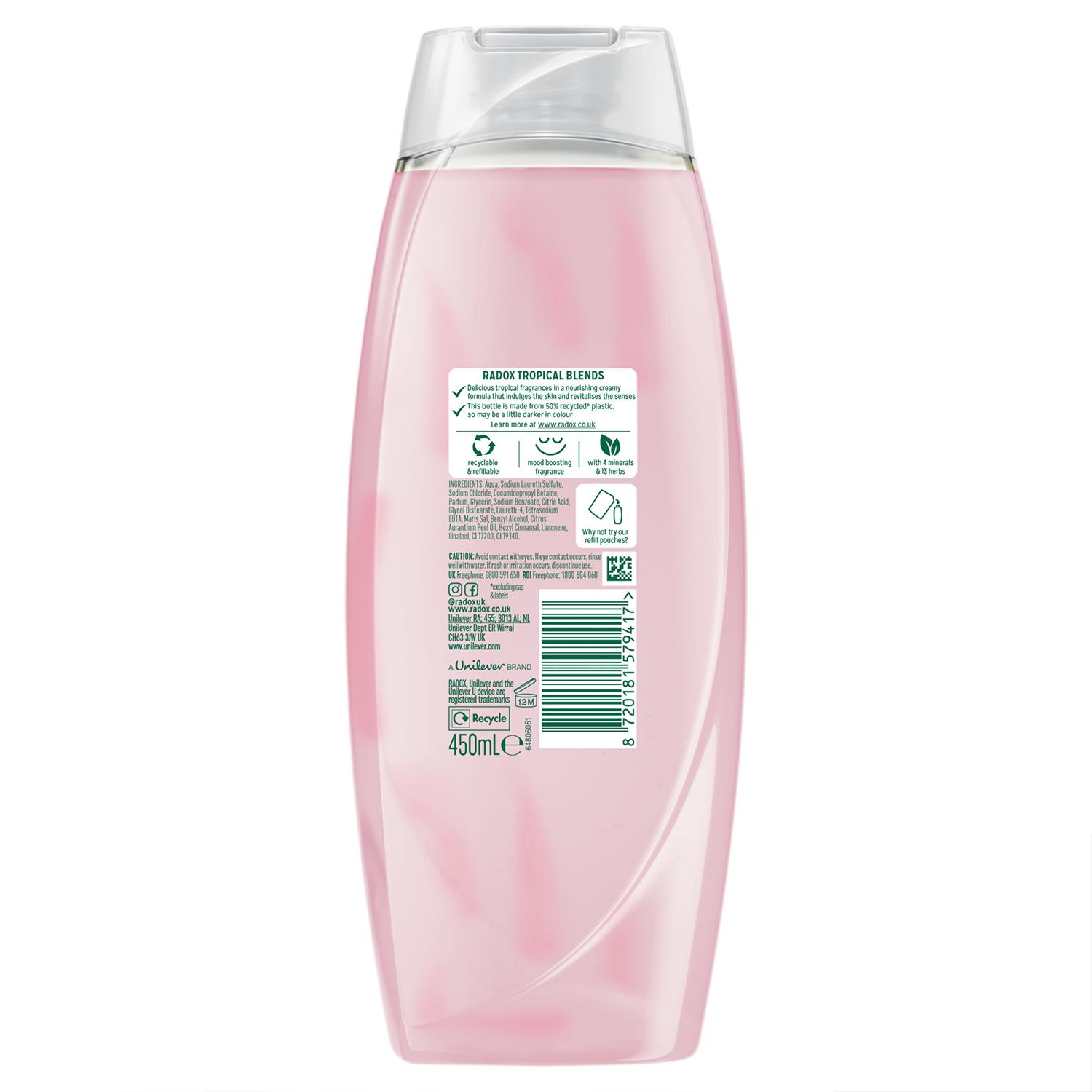 6x Radox Mineral Therapy Feel Nourished, Restored or Indulged Shower Cream,450ml - Picture 10 of 25