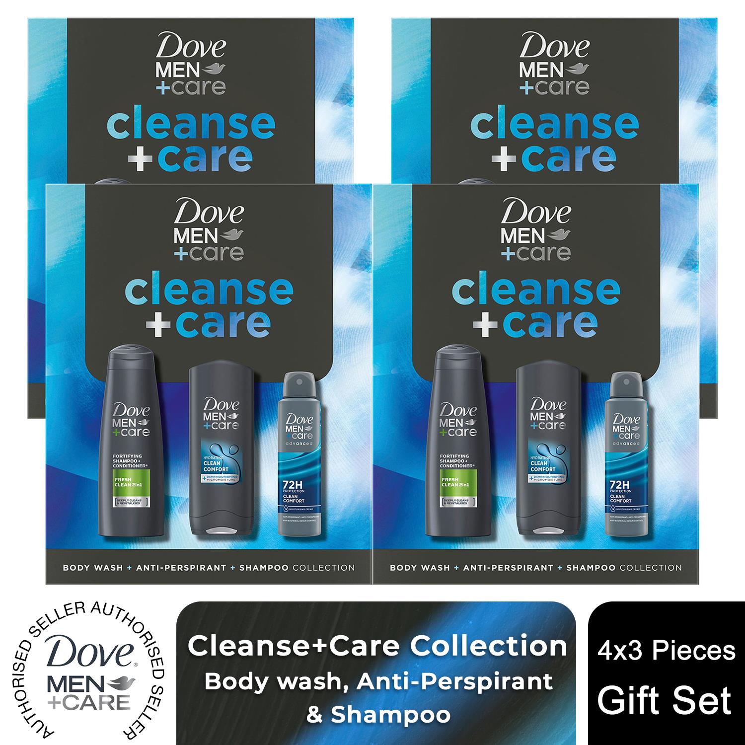 Dove Men+Care Geschenkset Cleanse+Care Trio - Bodywash, Deo, Shampoo - Bild 35 von 43