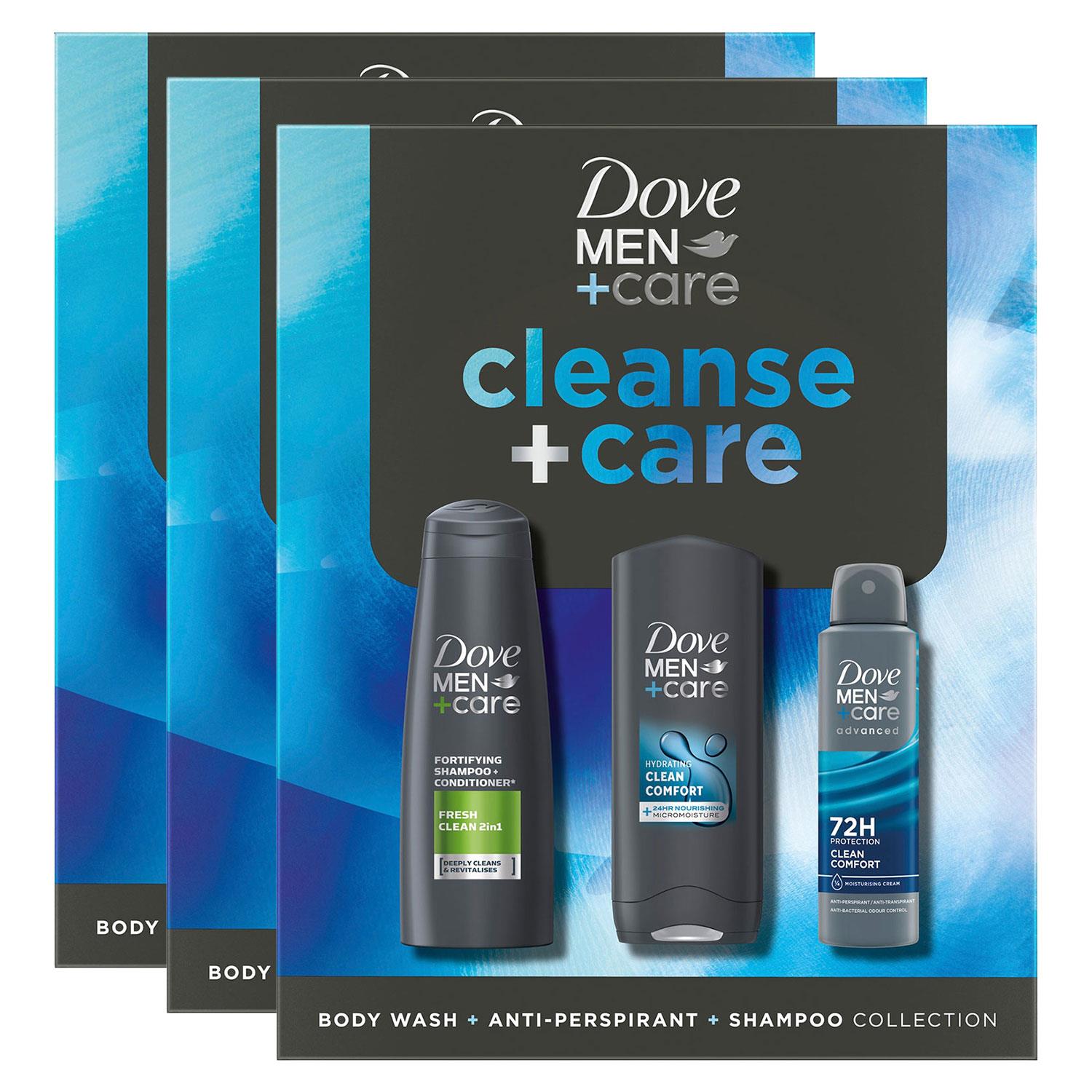 Dove Men+Care Geschenkset Cleanse+Care Trio - Bodywash, Deo, Shampoo - Bild 34 von 43