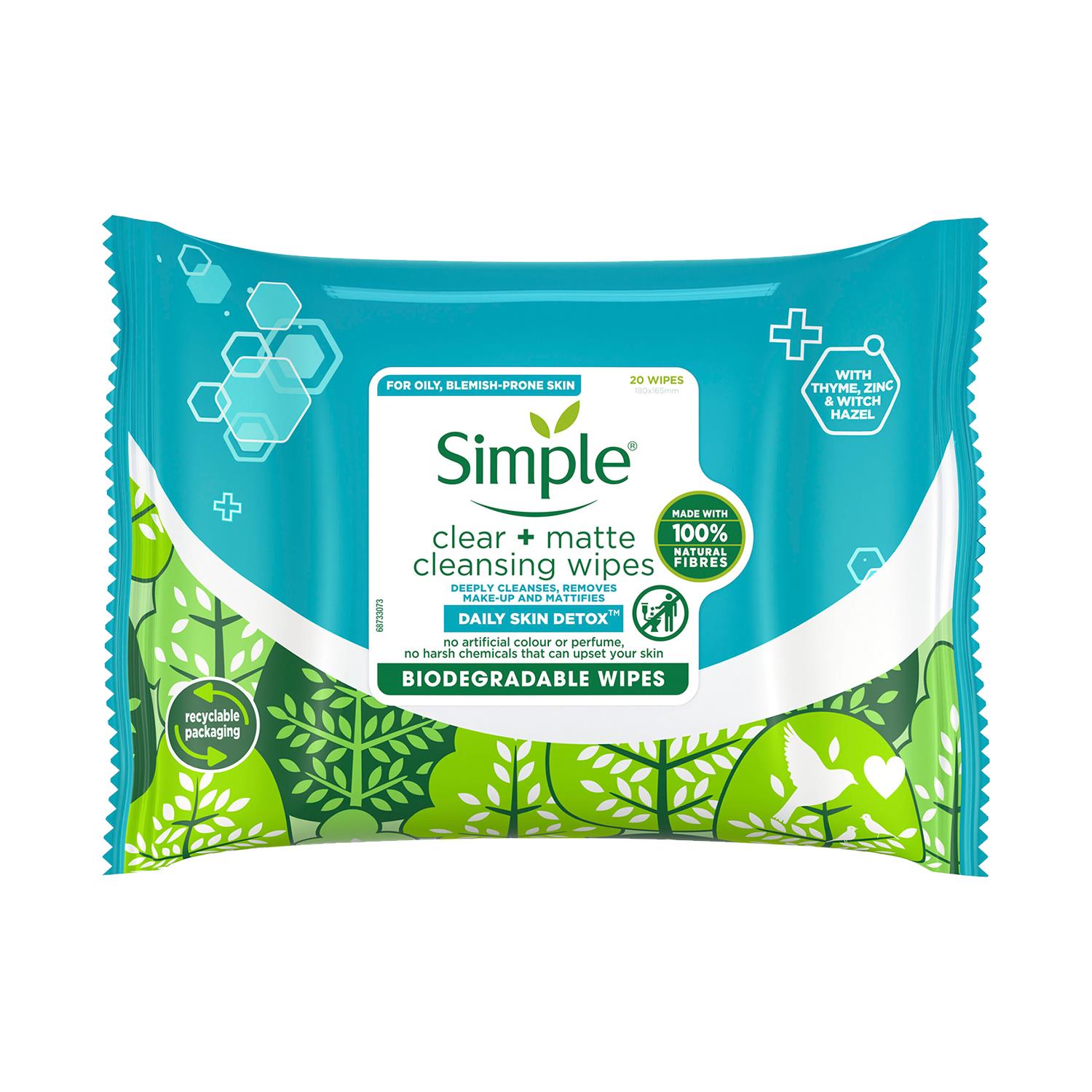 Simple Biodegradable Cleansing Facial Wipes, 3x20 Wipes - Picture 31 of 54