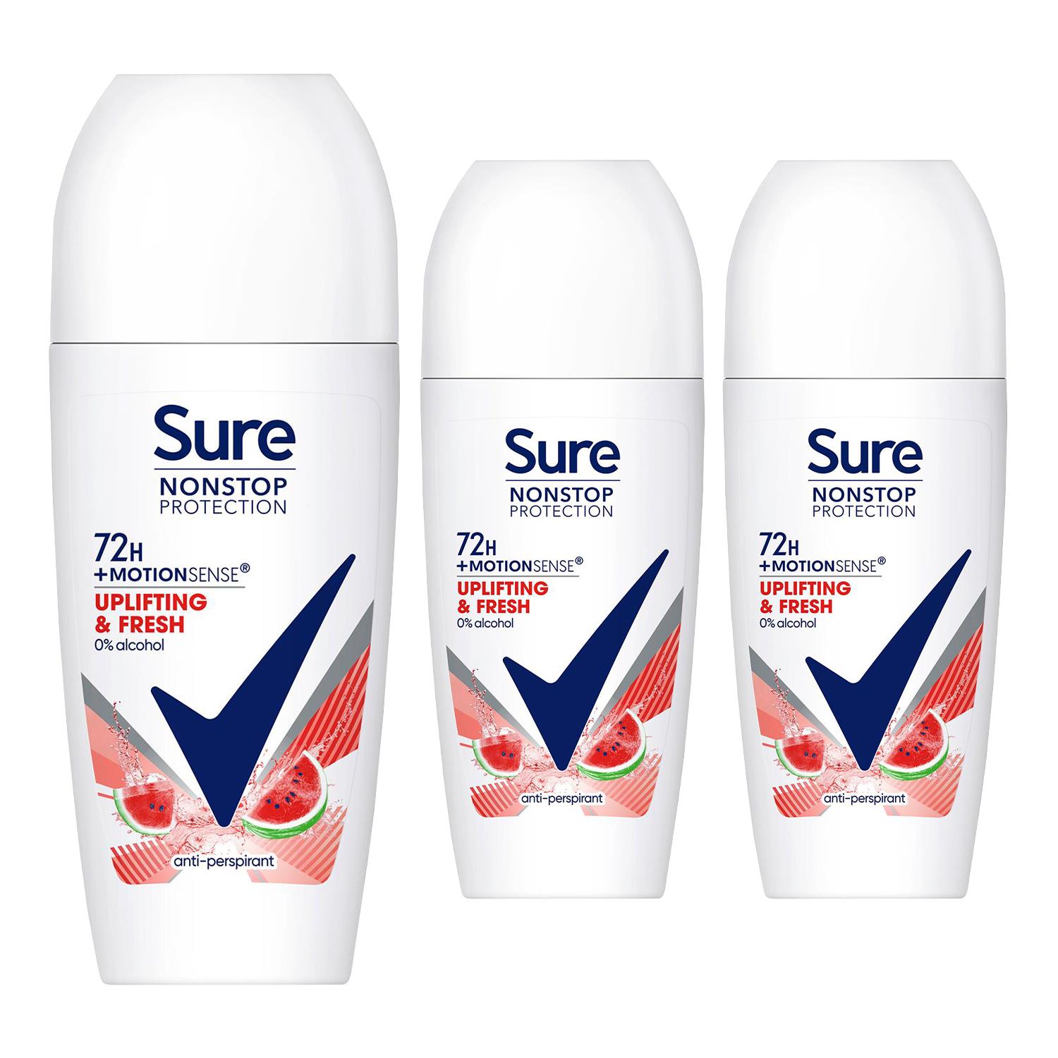 Sure Women Motion Sense AP Deodorant Roll-on 72H Nonstop, Protection 50ml, 3Pack - Picture 46 of 46