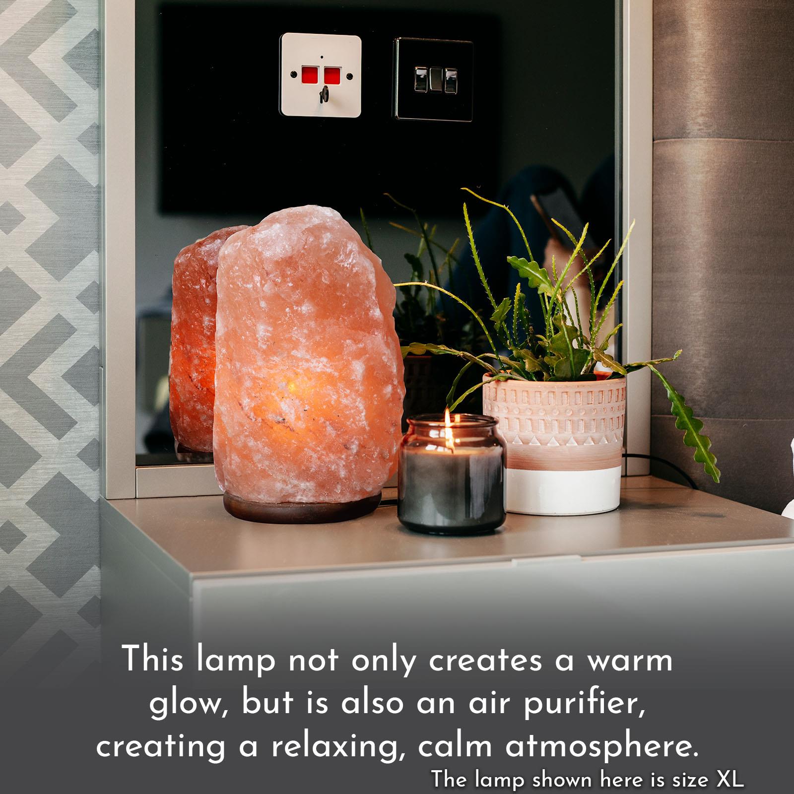 Haven Himalayan Crystal Handcrafted Salt Lamp Wooden Base Small - Medium - Large - Picture 27 of 31