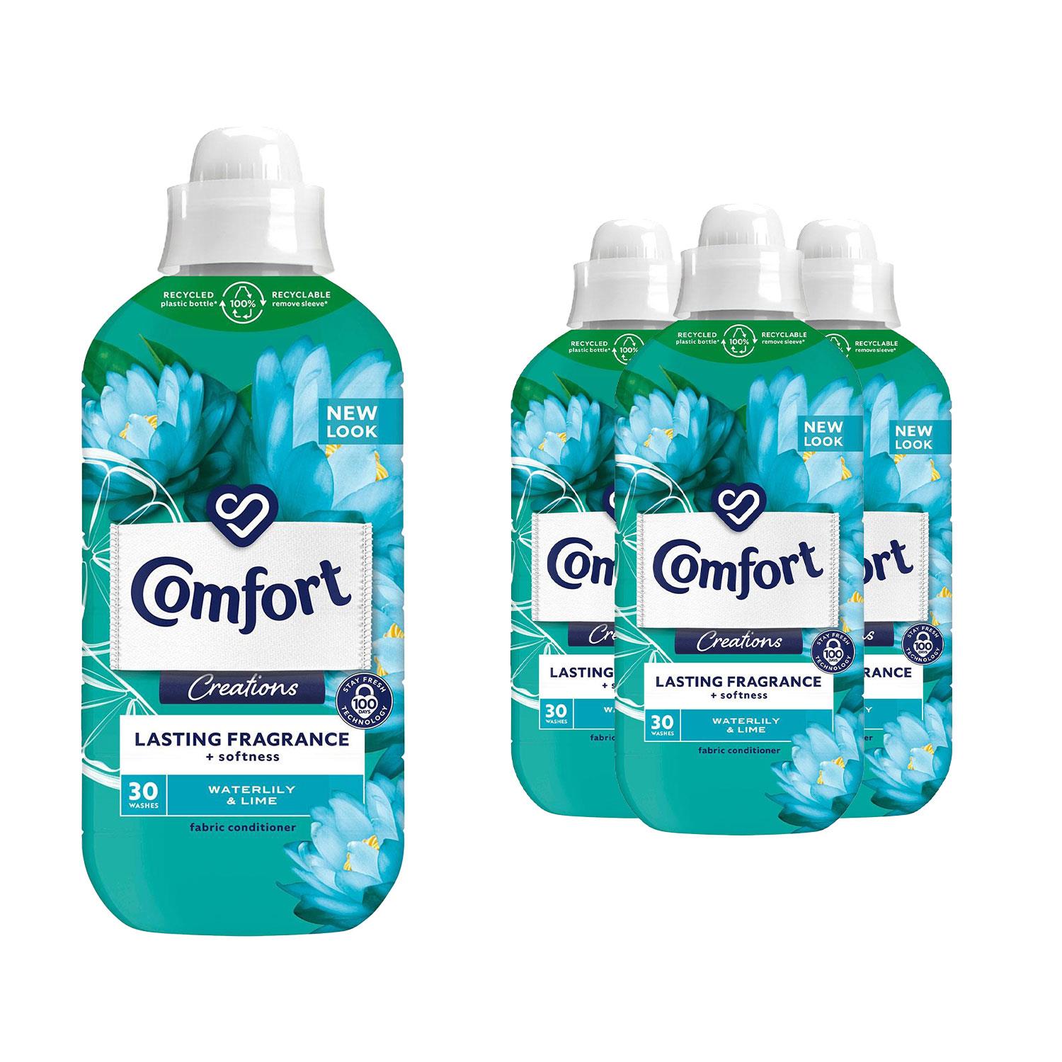 Balsamo per tessuti Comfort fragranza duratura + morbidezza ninfea e lime 900 ml 30 W - Foto 40 di 40