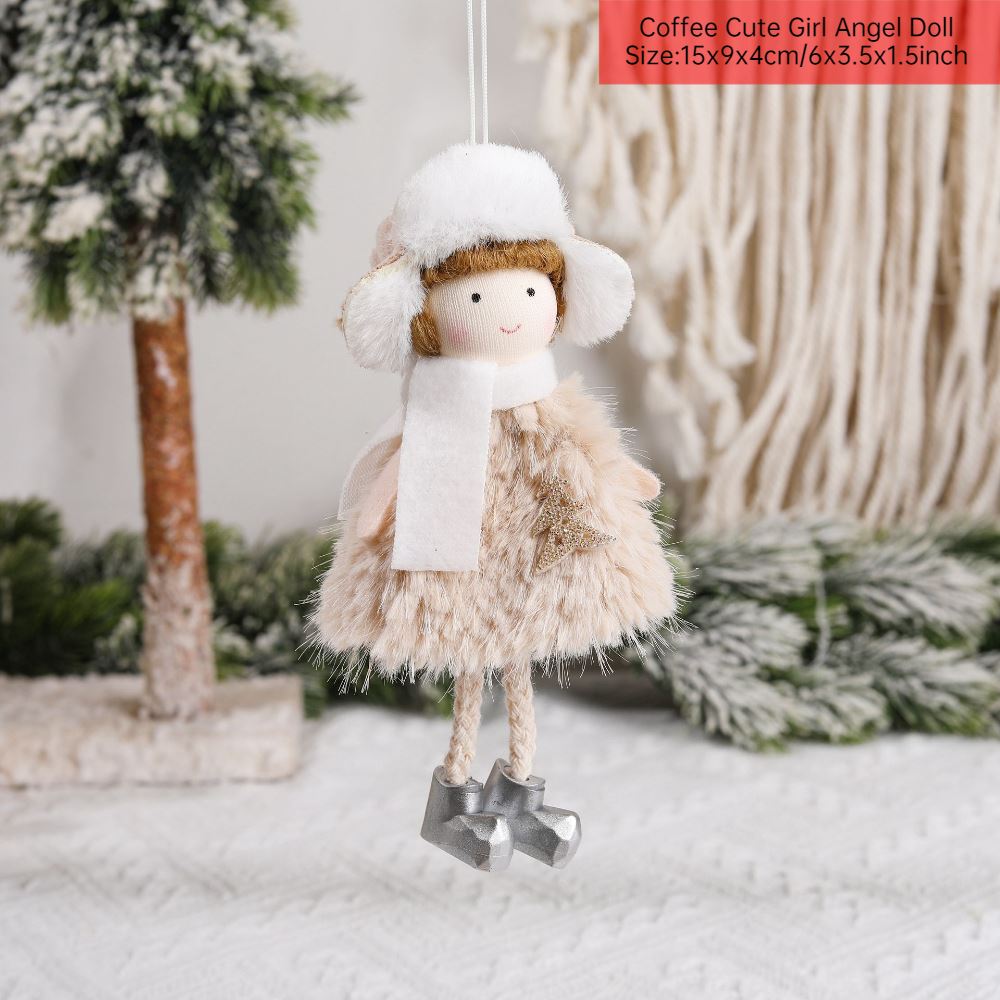 Merry Christmas 2024 Purple Angel Girl Doll Tree Pendant Decoration Noel Natal - Picture 16 of 48