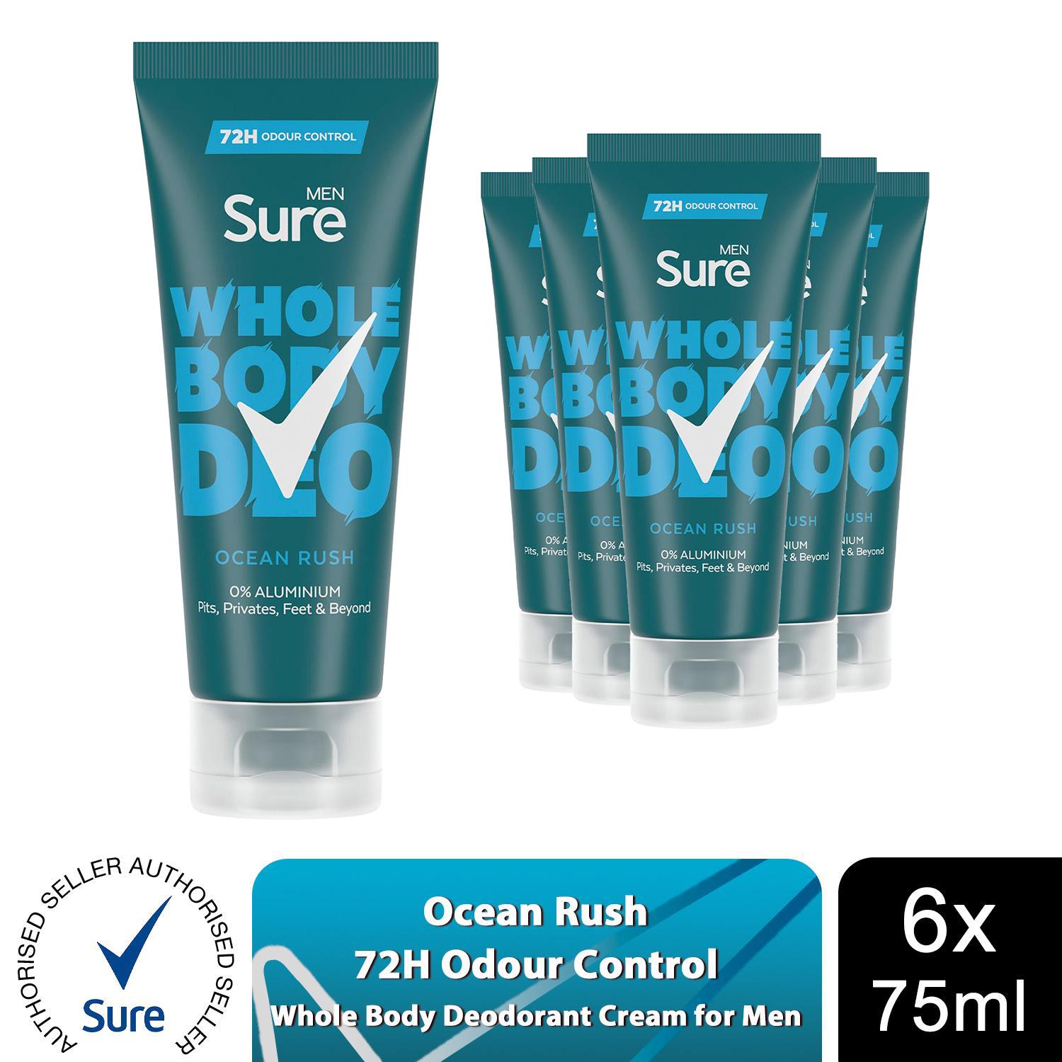 Sure Men Whole Body Deodorant Cream Ocean Rush & Active Fresh, 75ml - Picture 27 of 64