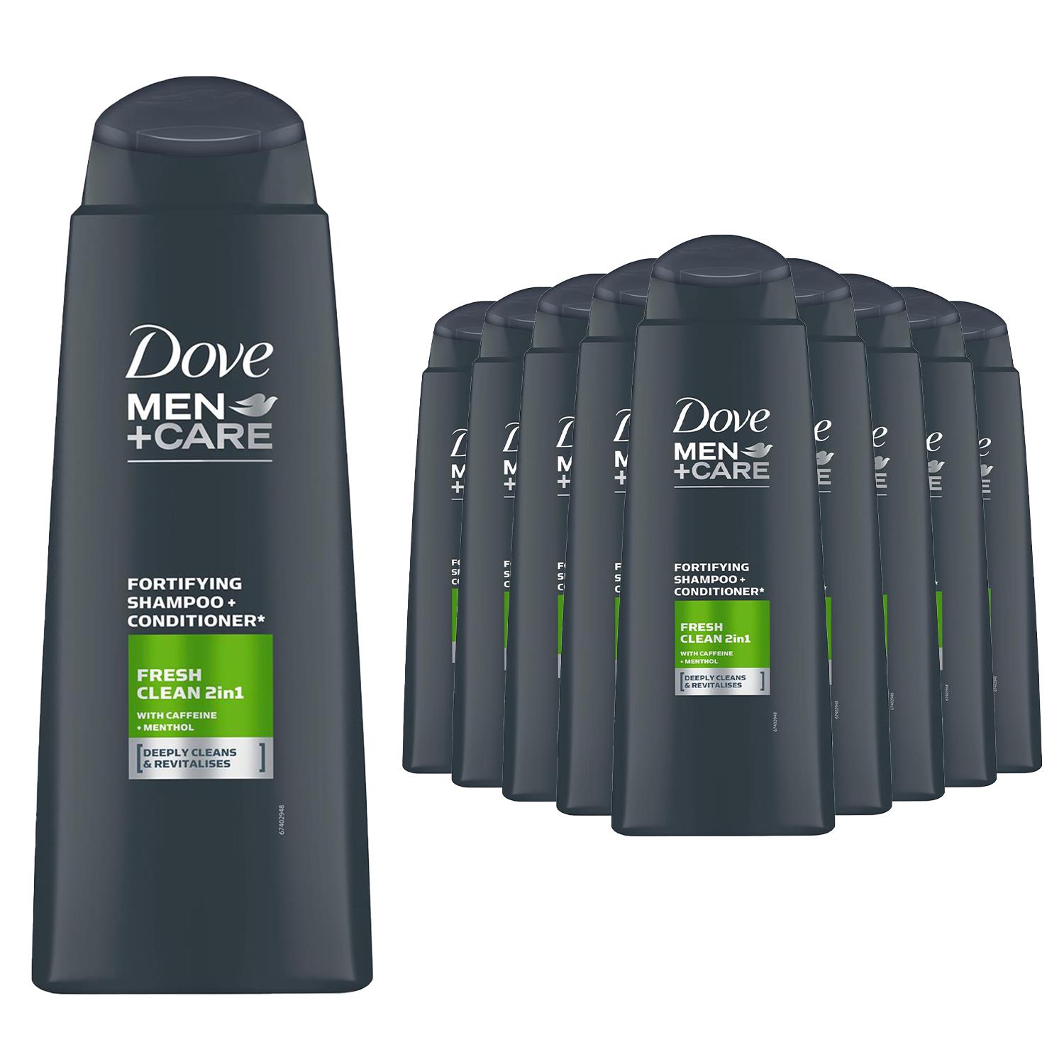 Dove Men+Care 2 in 1 Shampoo & Conditioner, Fresh Clean, 3x, 6x, or 12x 400ml - Picture 39 of 39