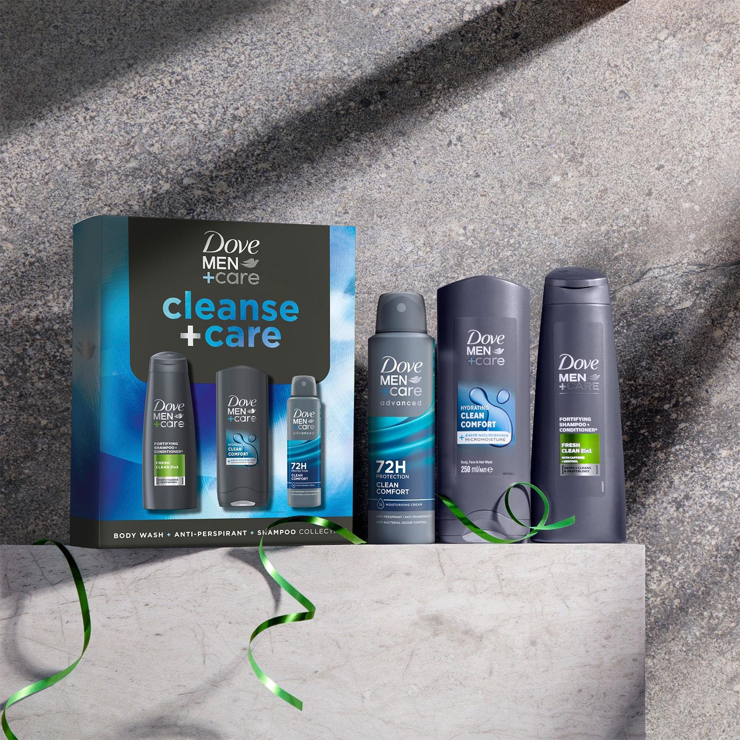 Dove Men+Care Geschenkset Cleanse+Care Trio - Bodywash, Deo, Shampoo - Bild 10 von 43