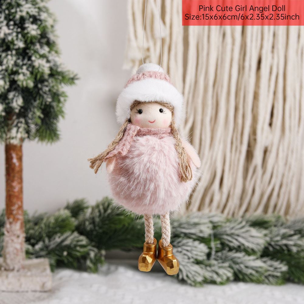 Merry Christmas 2024 Purple Angel Girl Doll Tree Pendant Decoration Noel Natal - Picture 14 of 48