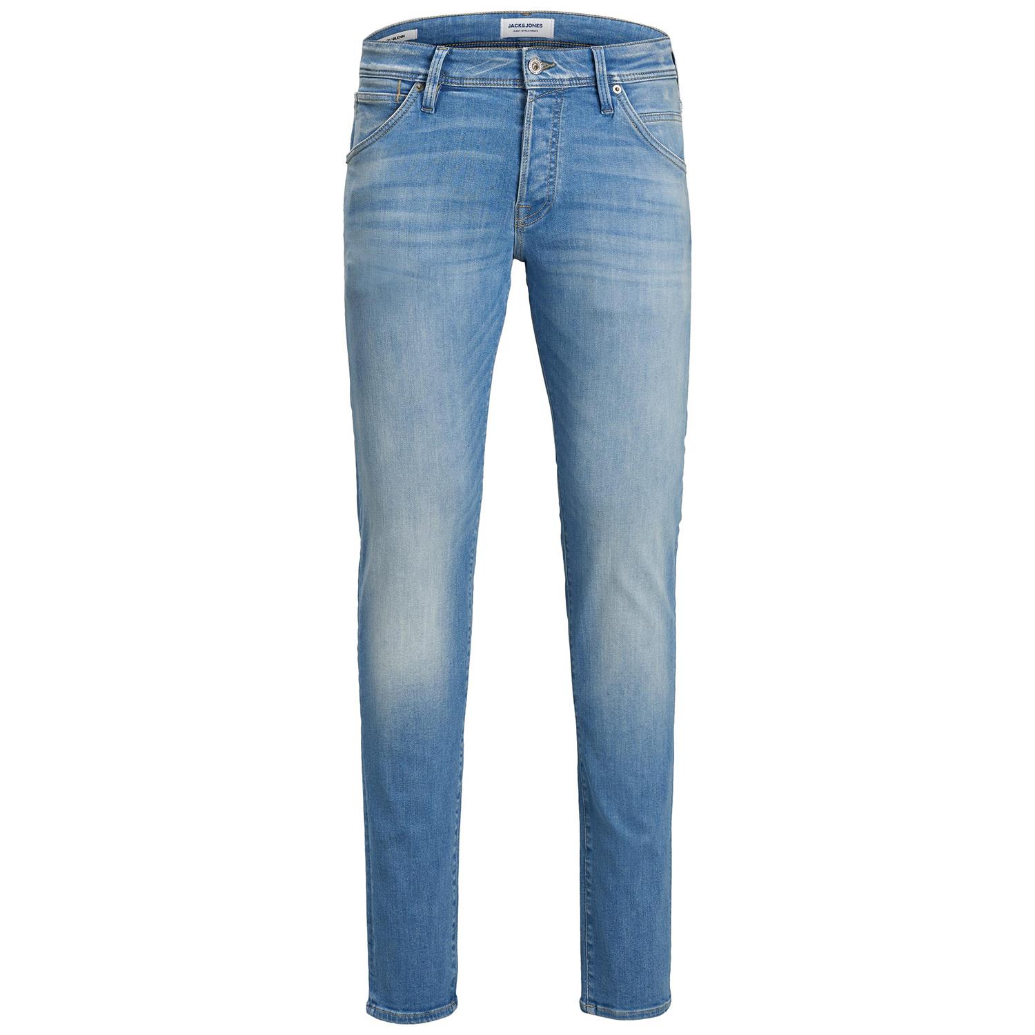Mens denim jeans, Jack & Jones Glenn fox, Slim fit Blue Black or Light Blue Wash - Picture 29 of 30