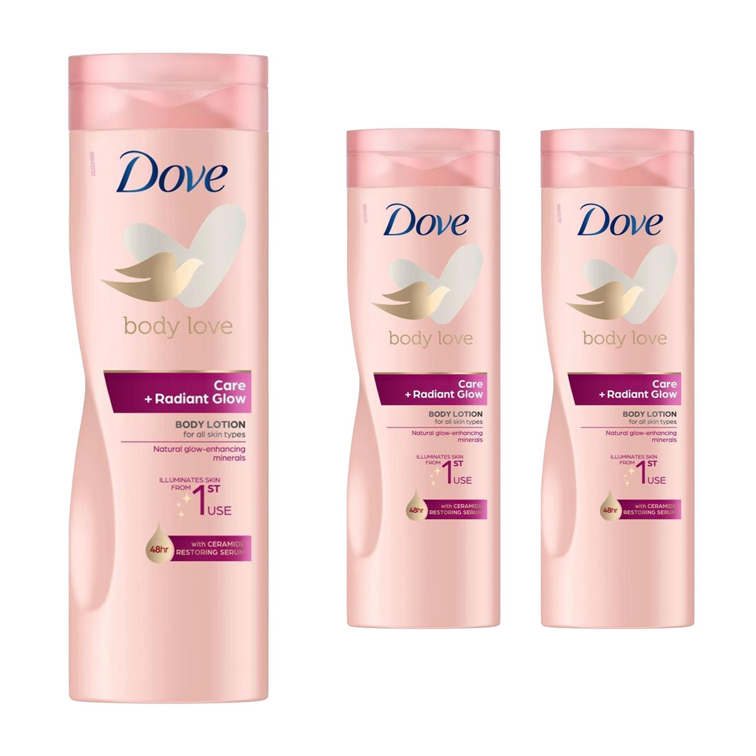 Dove Body Lotion Body Love Care+Radiant Glow for All Skin Types 400ml, 3 or 6 Pk - Picture 17 of 25