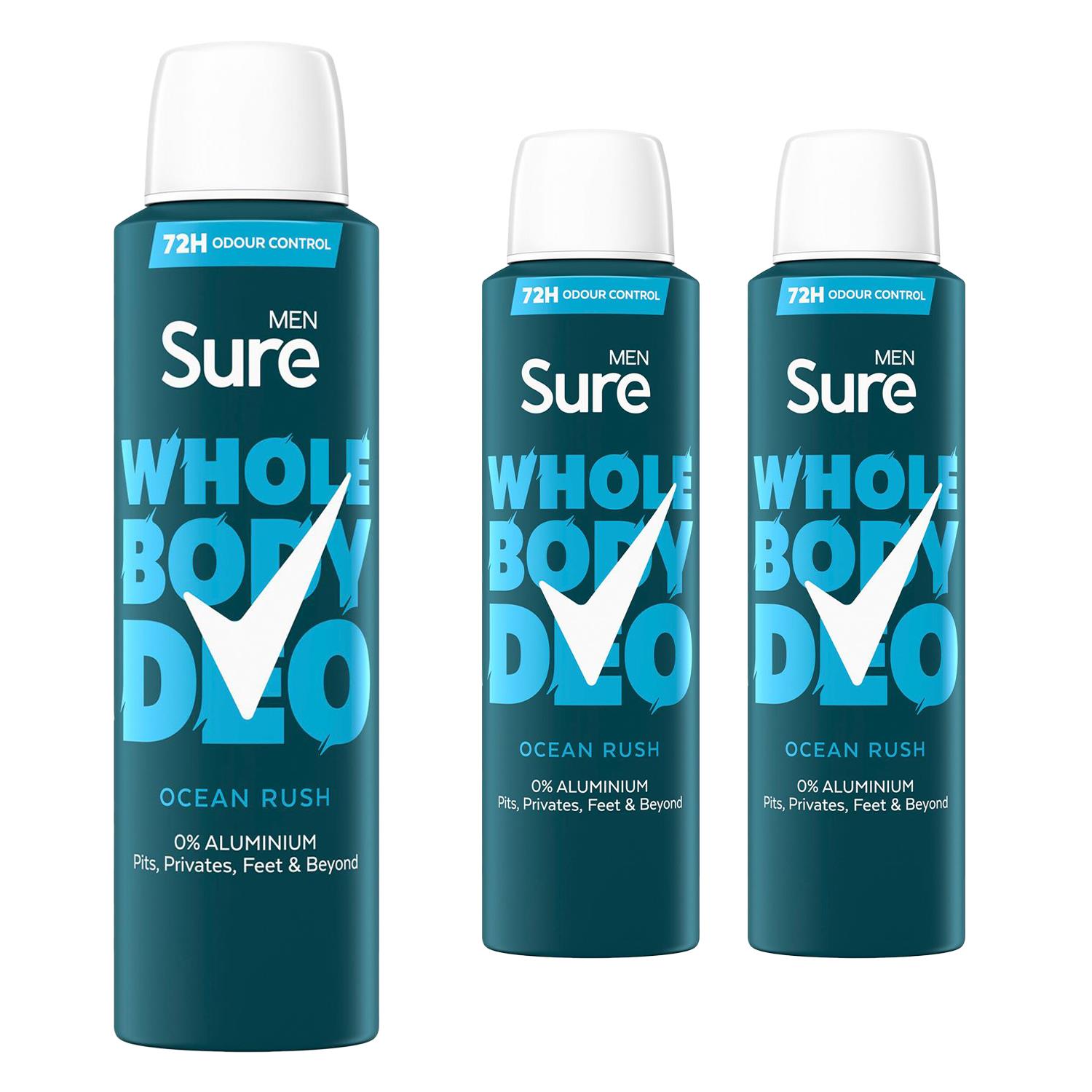 Sure Men Whole Body Deodorant Spray Ocean Rush & Active Fresh, 150ml - Picture 25 of 88
