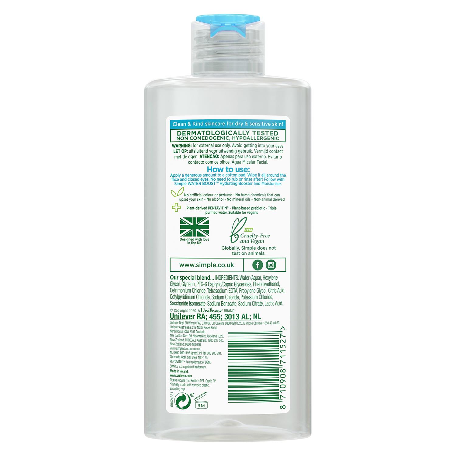 Simple Water Boost Hydrating Moisturisers, Cleanser & Face Mask For Dry Skin - Picture 86 of 89