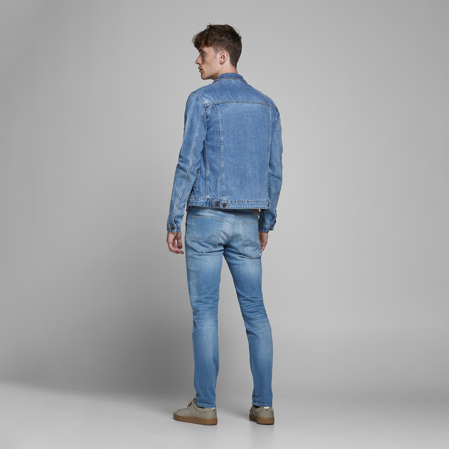 Mens denim jeans, Jack & Jones Glenn fox, Slim fit Blue Black or Light Blue Wash - Picture 24 of 30