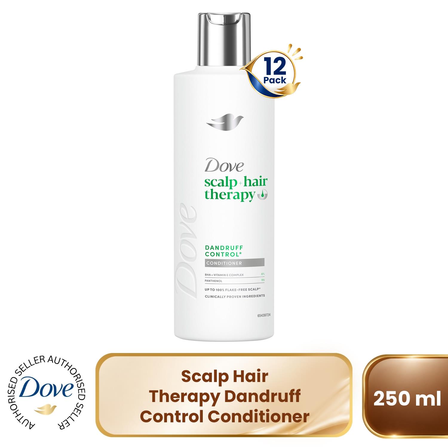 Dove Scalp + Hair Therapy Dandruff Control Shampoo 3x250ml, Salicylic Acid - Image 10