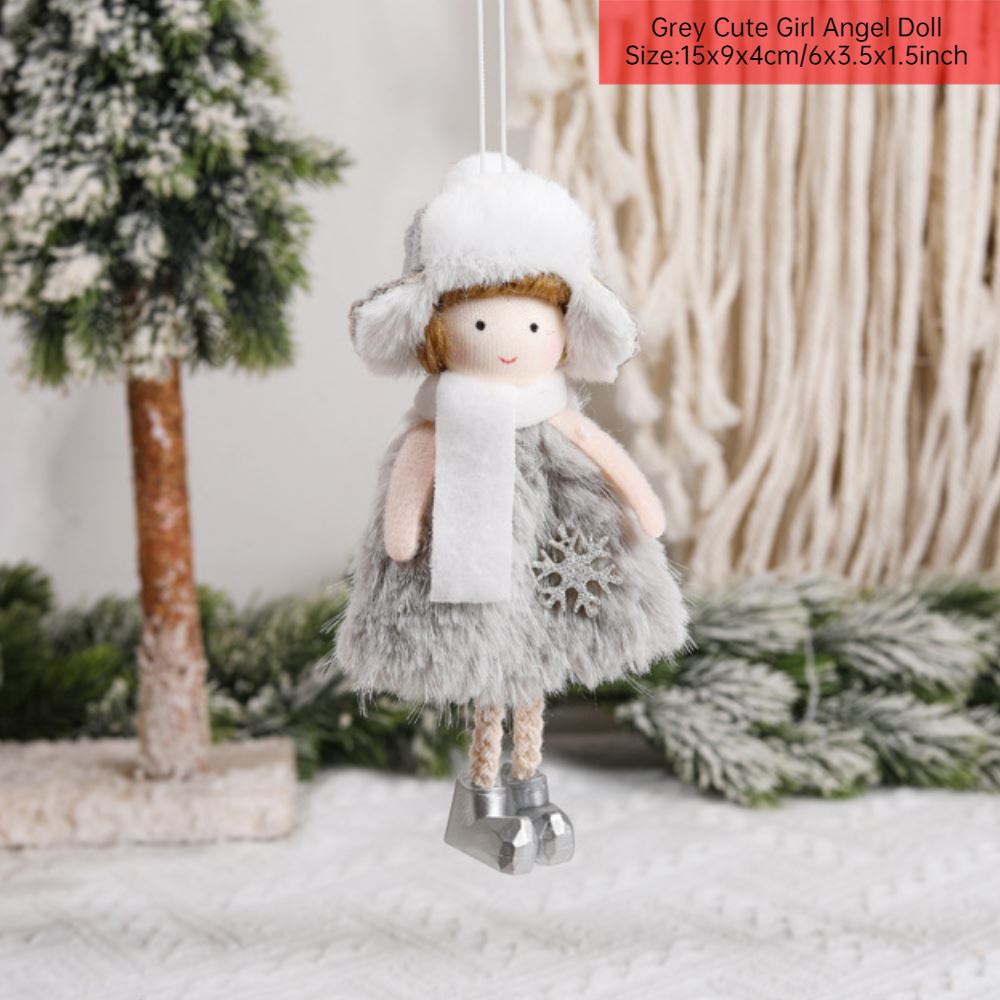Merry Christmas 2024 Purple Angel Girl Doll Tree Pendant Decoration Noel Natal - Picture 17 of 48