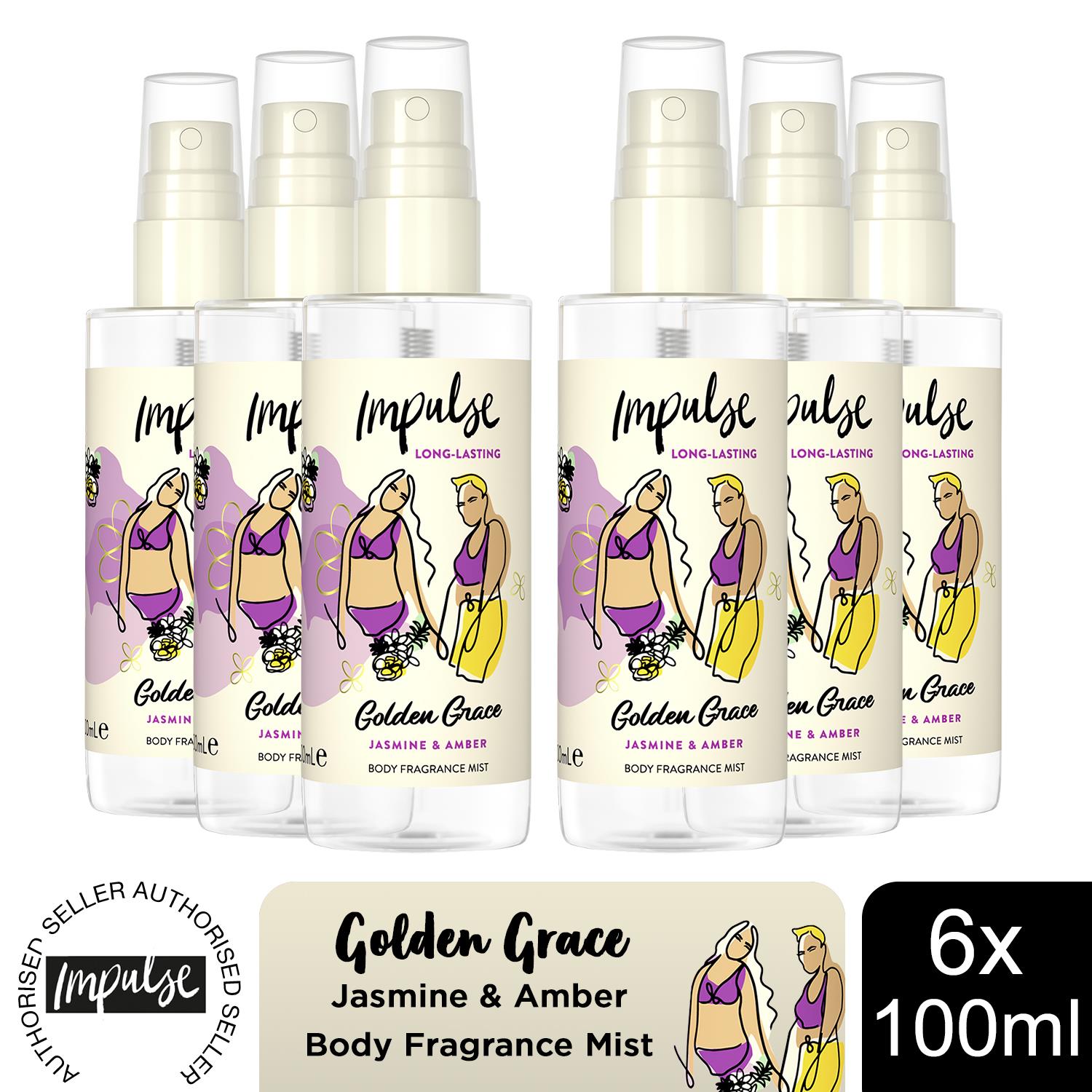 Impulse Body Mist with Long Lasting Fresh Fragrance Range for Women 6 Pack,100ml - Picture 21 of 61