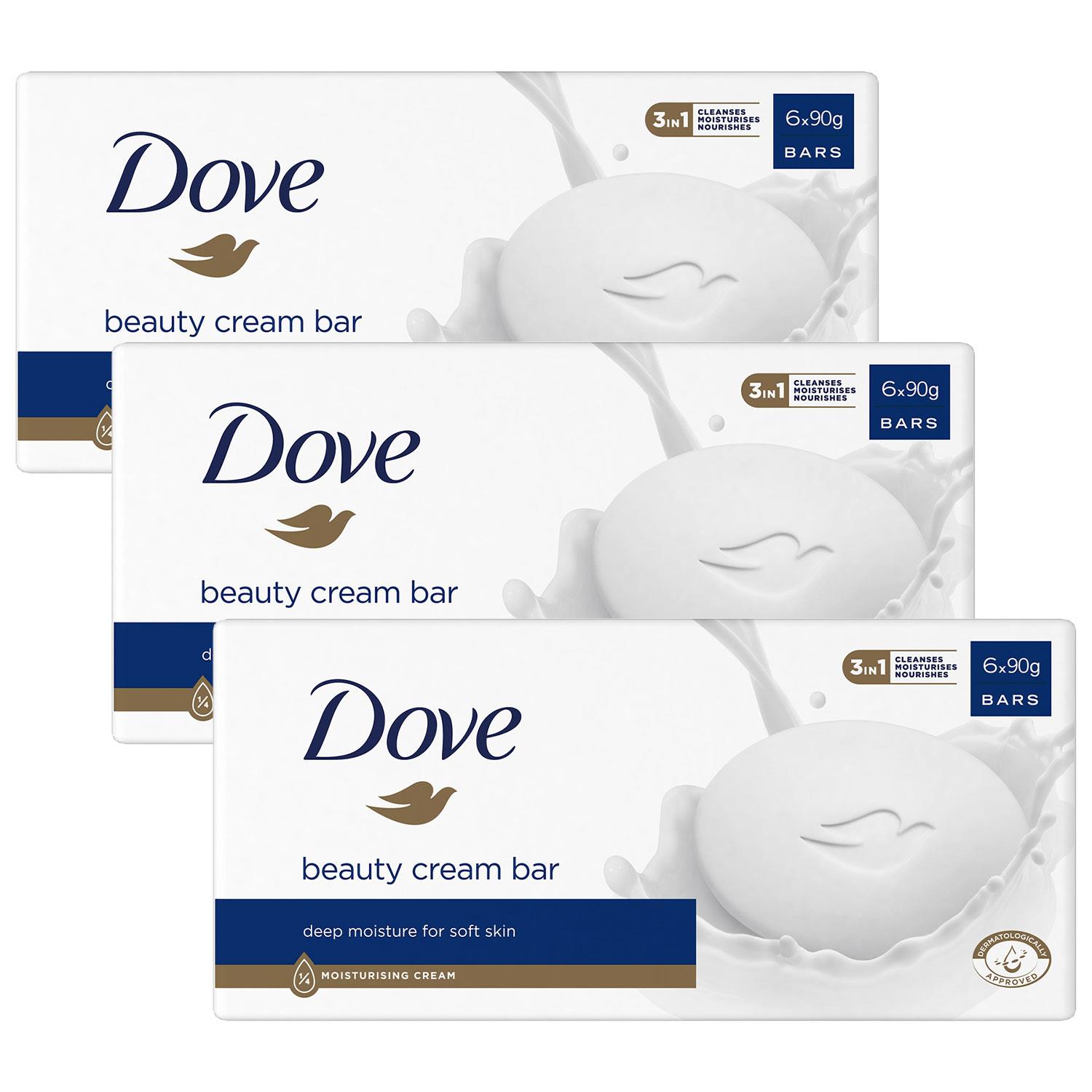 Dove Original Beauty Cream Bar Deep Moisture for Soft and Smooth Skin, 6 x 90g - Picture 26 of 35