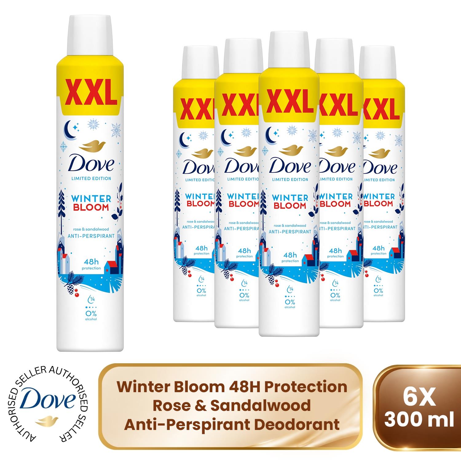 Dove Anti-Perspirant Deodorant Winter Bloom, 48H Sweat Protection 300ml 3 Pack - Image 4