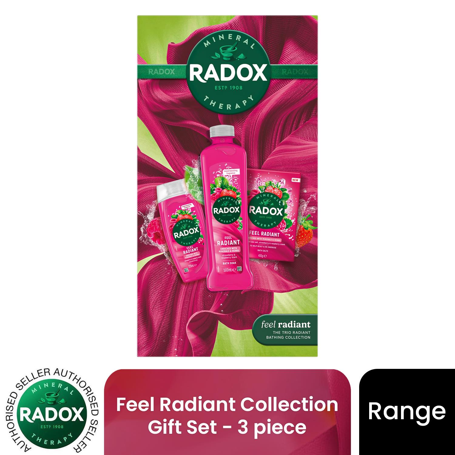 RADOX Feel Radiant Collection Gift Set 3 piece, Choose your pack 1,2,3 or 4
