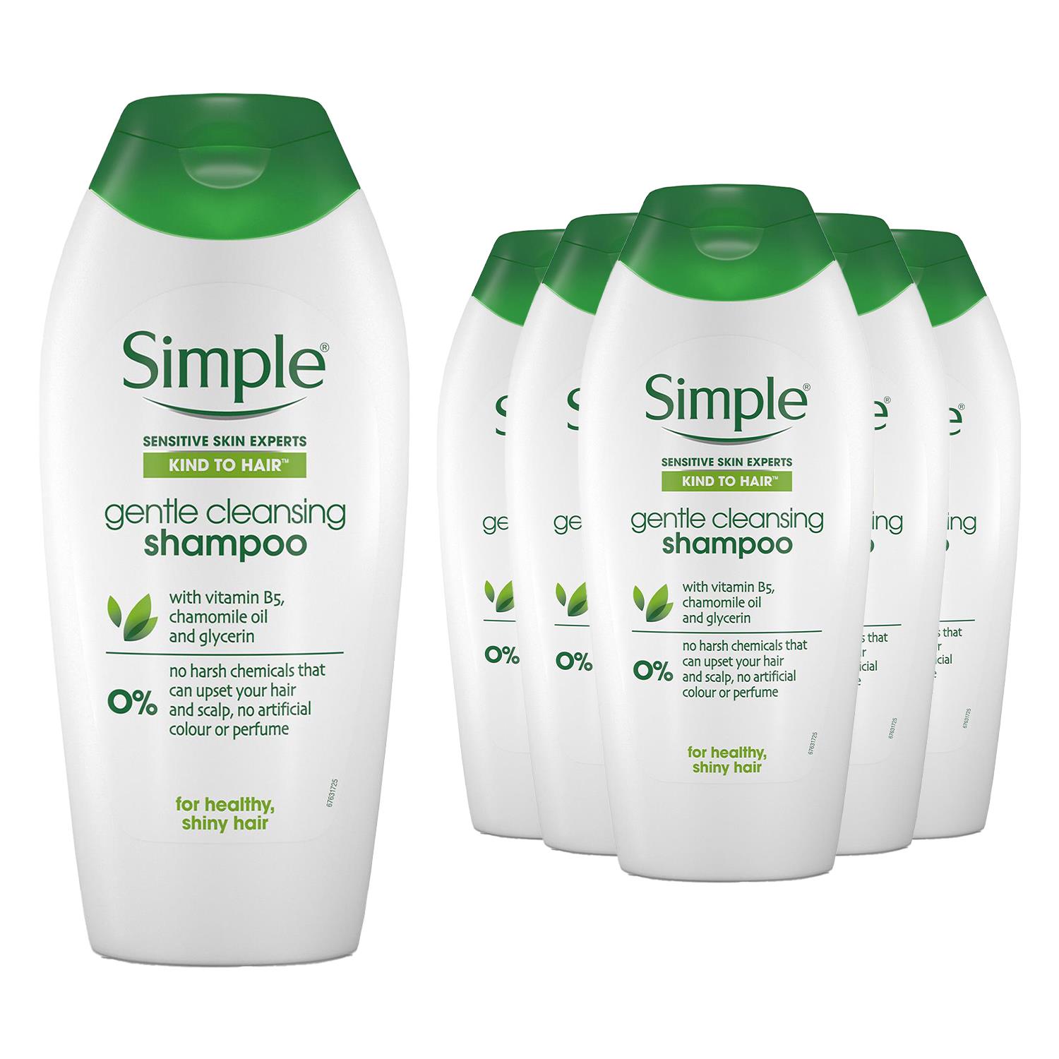6 x 400ml Simple Kind to Hair Gentle Care Shampoo with Vitamin B5 - Picture 20 of 20