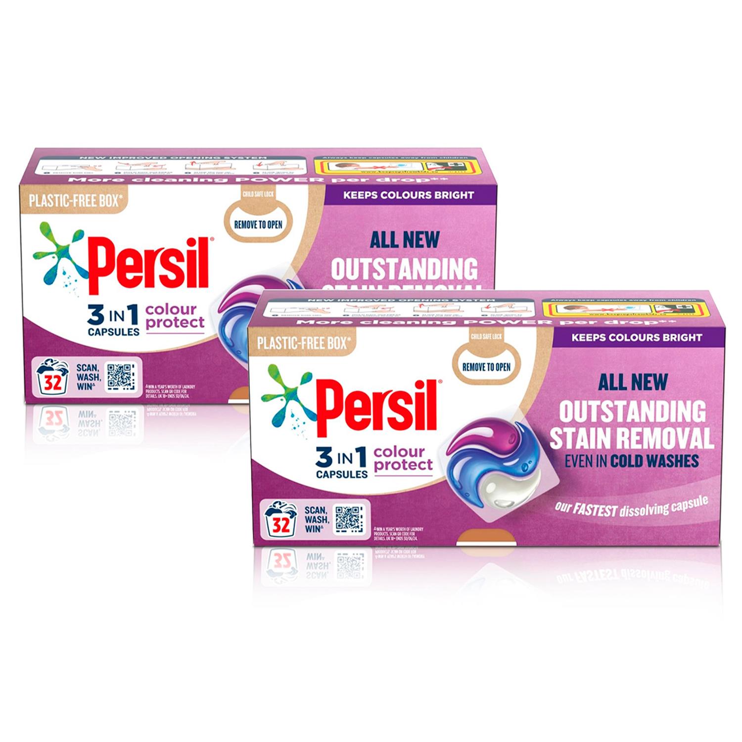 Persil 3-in-1 Washing Capsules, Colour Protect, Bio or Non-bio, 32 Washes - Picture 40 of 130