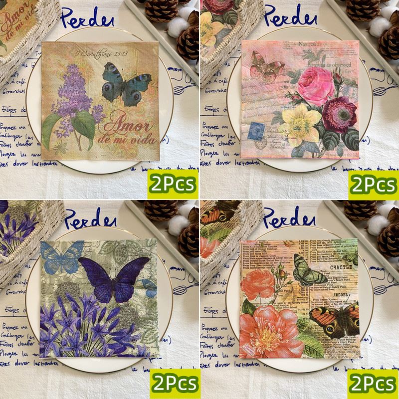 Elegantes Servilletas Mariposa - Ecológicas Paquete de 20 para Cualquier Ocasión - Imagen 3 de 34
