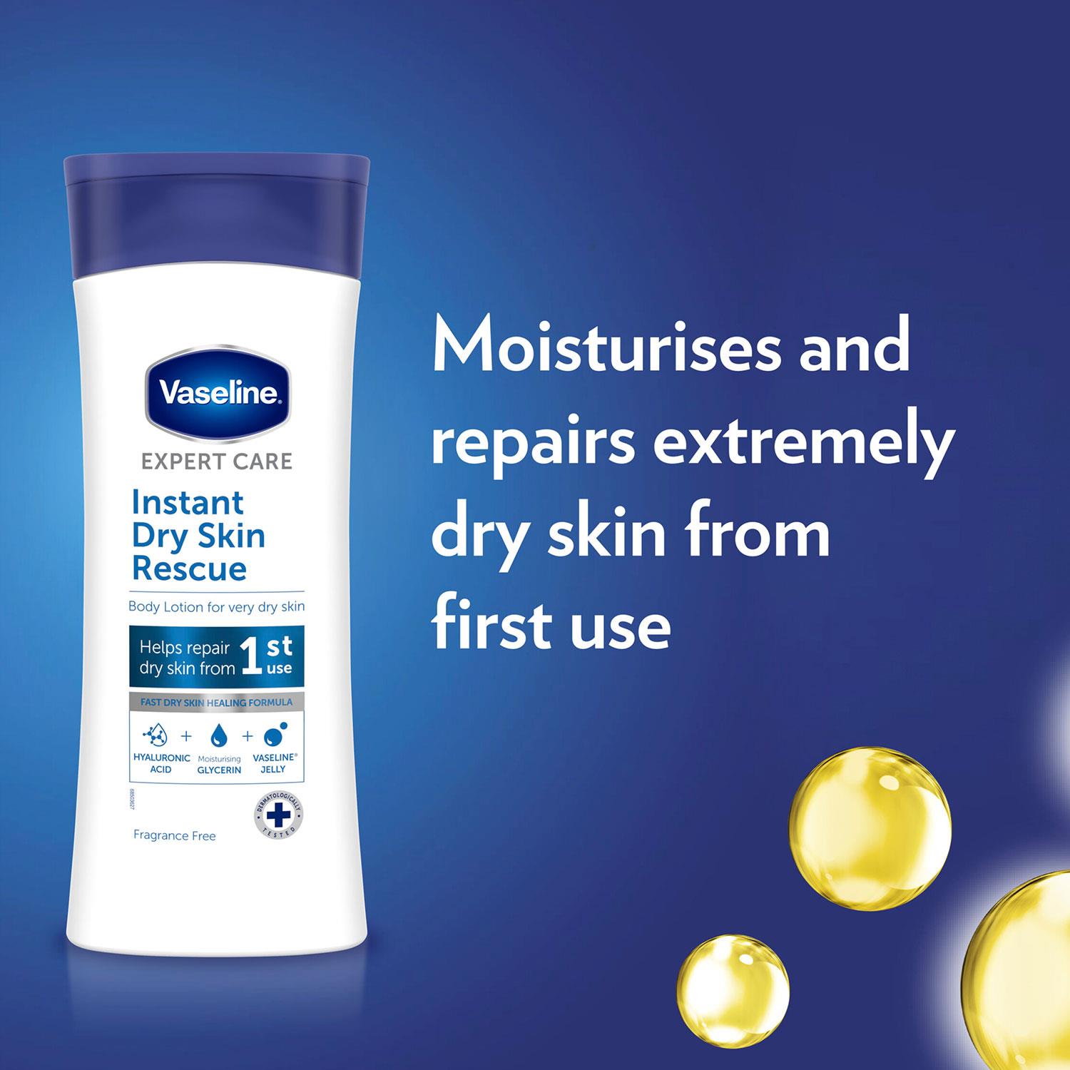 6x400ml Vaseline ExpertCare Instant DrySkin Rescue or Elasticity Restore Lotion - Picture 10 of 19