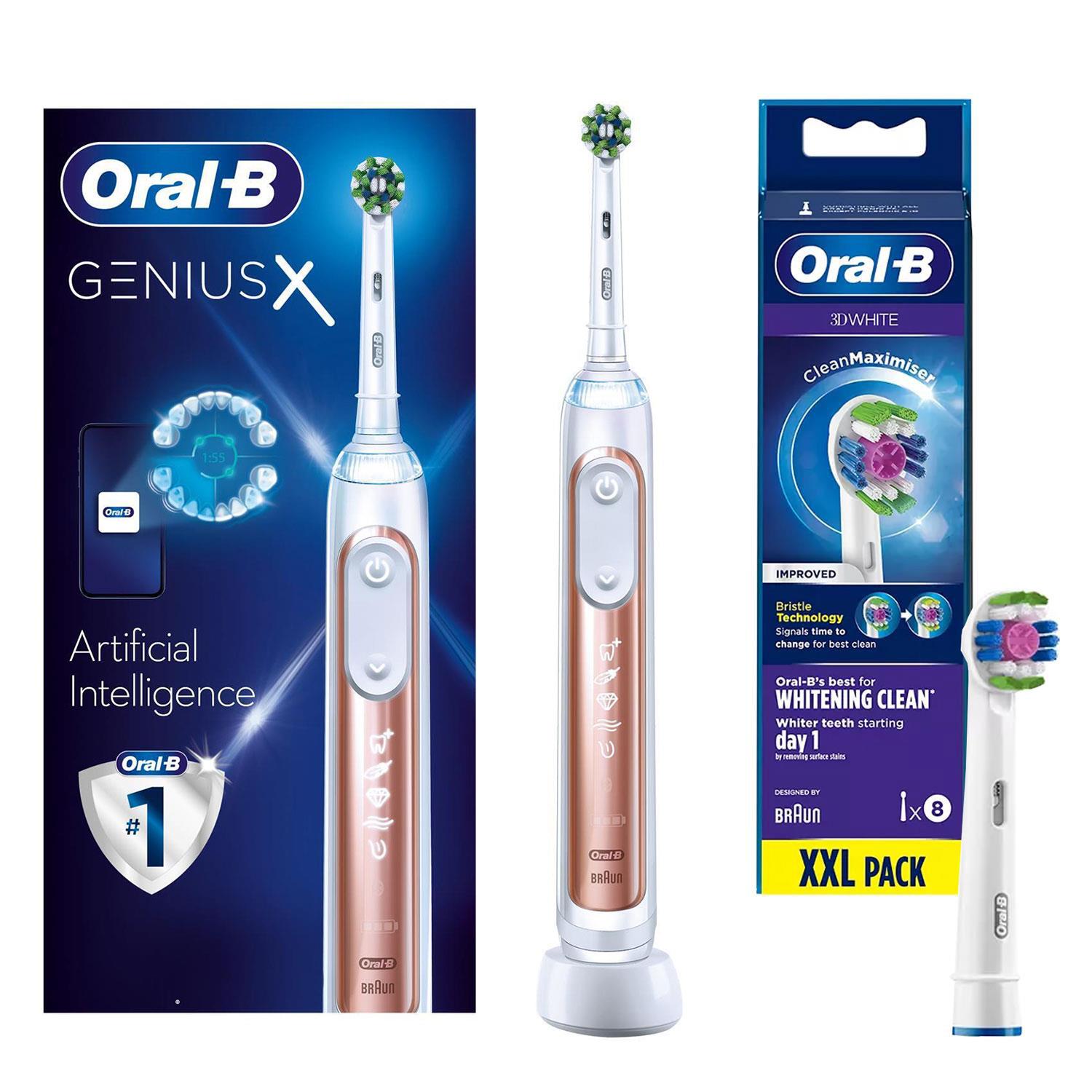 Oral-B GeniusX Wiederaufladbare Elektrische Zahnbürste mit Nachfüllköpfen & Reiseetui - Bild 20 von 62