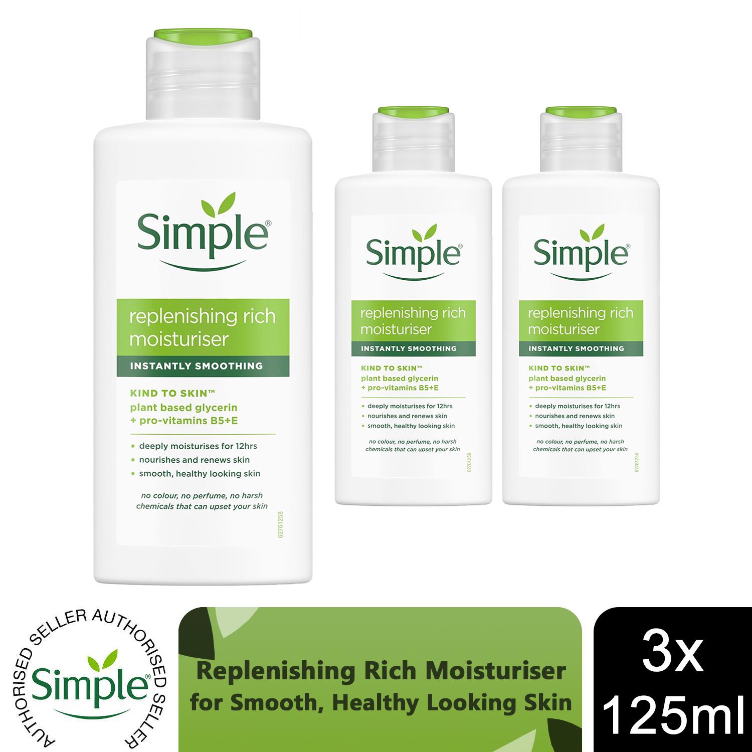 3xor6x 125ml Simple KindtoSkin 12H Moisturisation Replenishing Rich Moisturiser - Picture 11 of 30