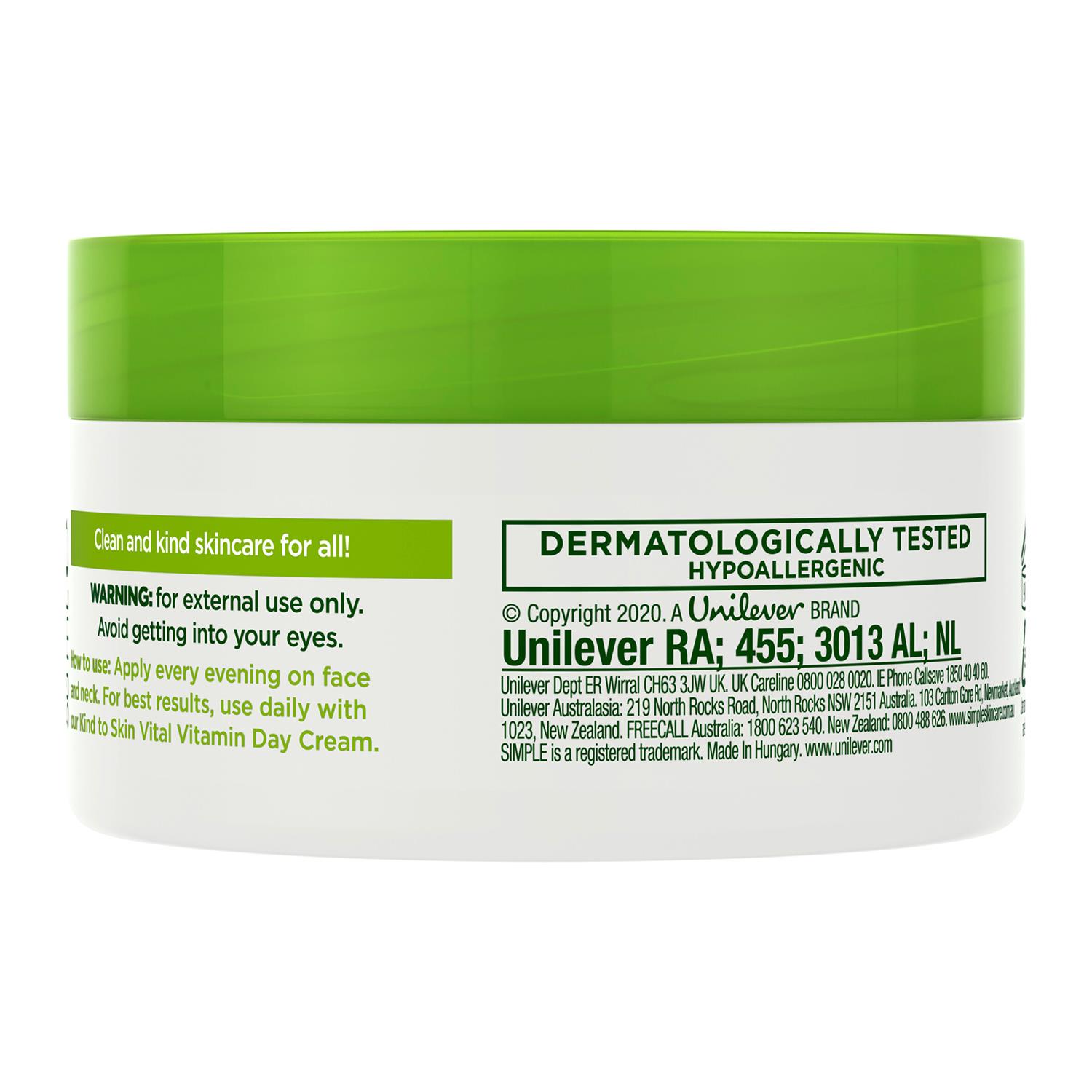 3 x 50ml Simple Kind to Skin Vital Vitamin Night Cream for Sensitive Skin - Picture 13 of 15