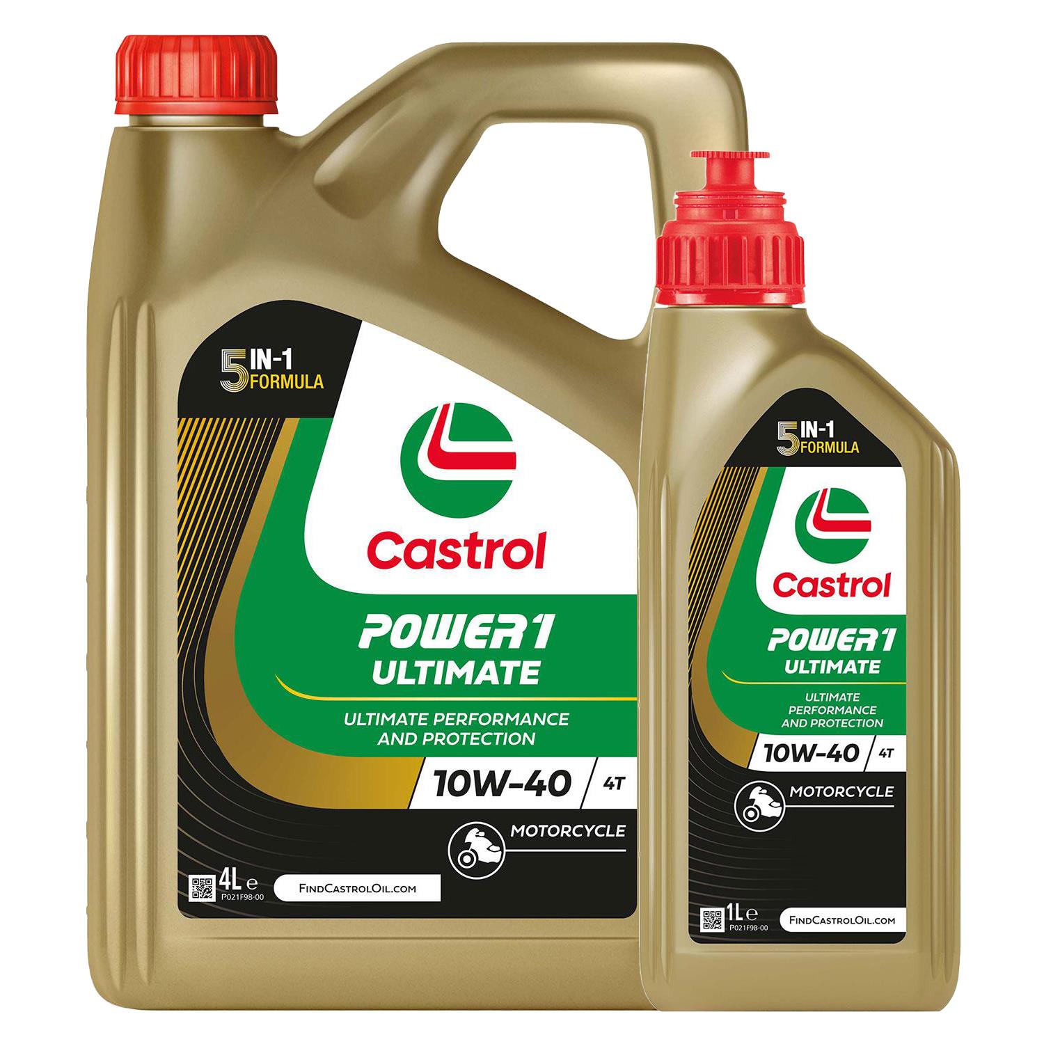 Castrol POWER 1 Ultimate 4T 10W-40 Motorcycle 4 Stroke Engine Oil, 1, 4, 5 or 8L - Picture 22 of 28