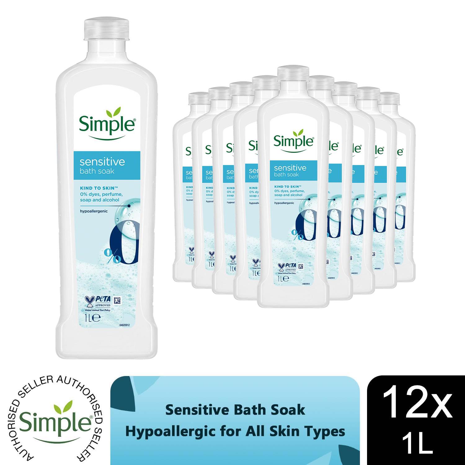 Simple Pink Women's 3X Kind To Skin Nourishing 'Bath Soak' W/ Chamomile Oil Sensitive Skin, 1L In - Image 10