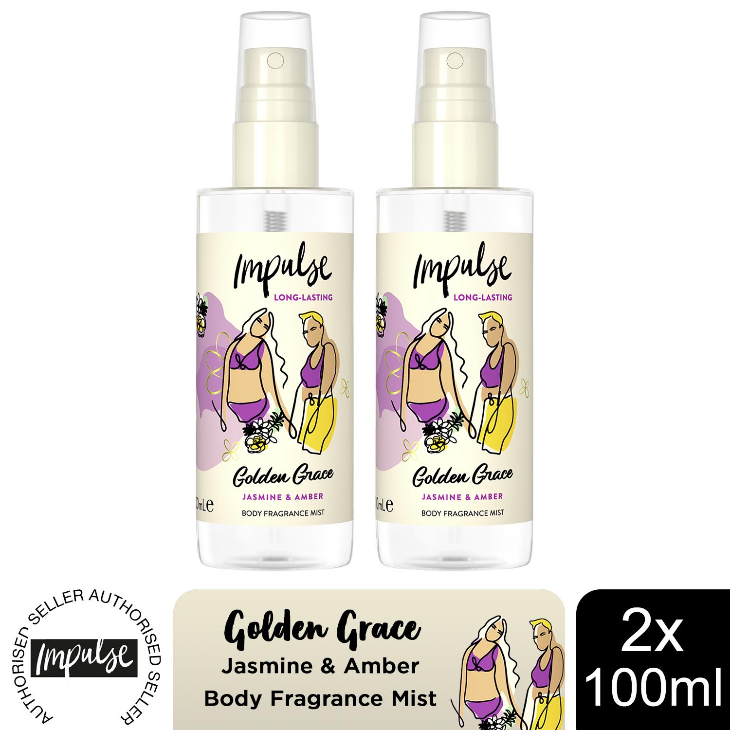 Impulse Body Mist with Long Lasting Fresh Fragrance Range for Women 2 Pack,100ml - Picture 21 of 61