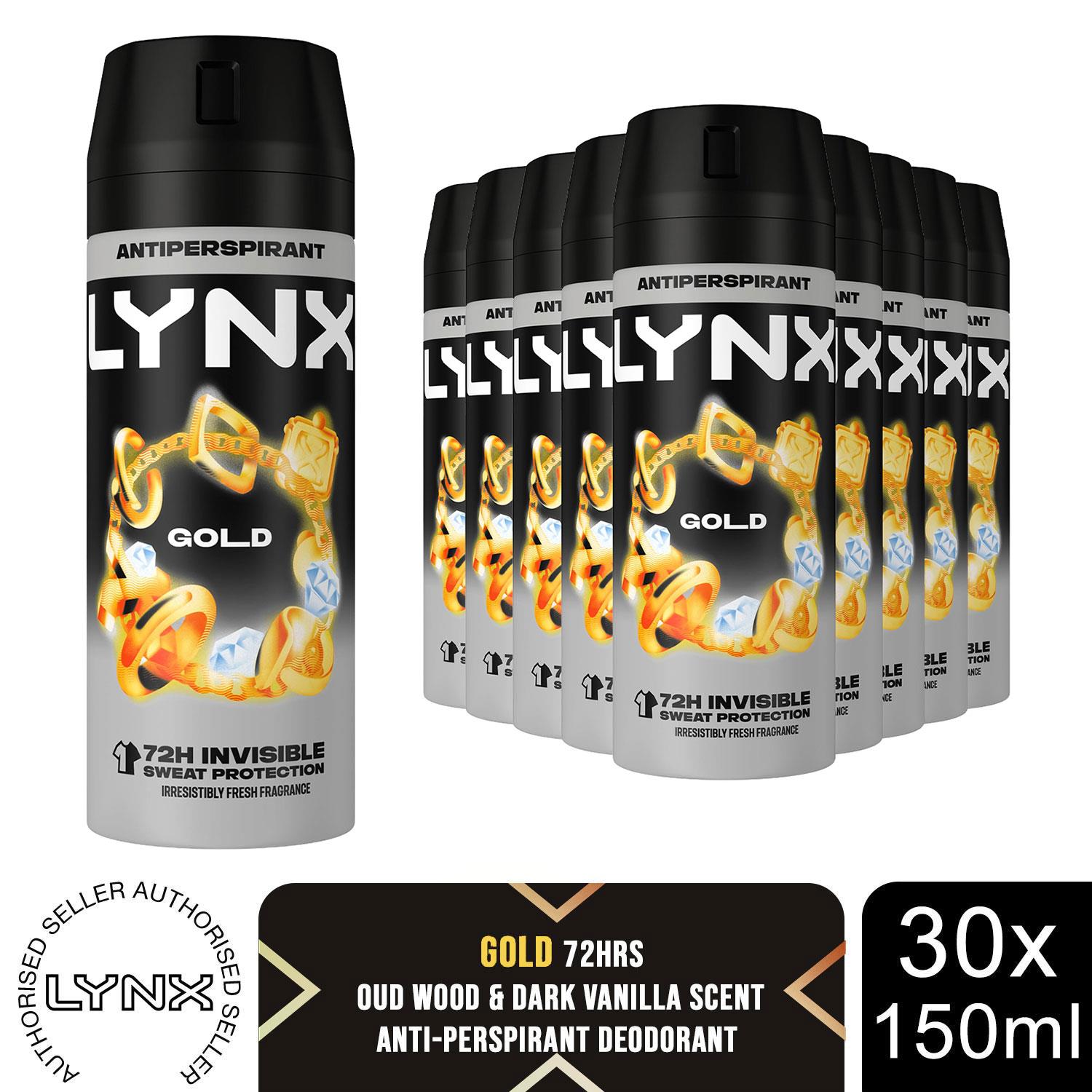 Lynx 72H Multi Fragrance Anti-Perspirant Deodorant 150ml, 30 Pack