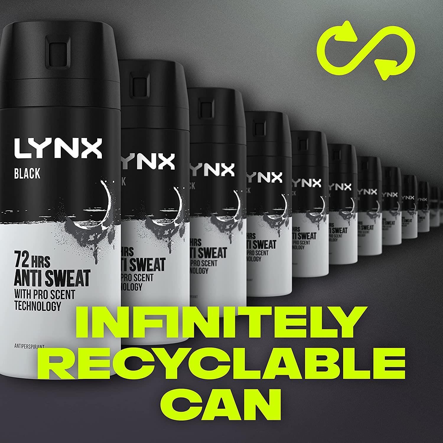 Lynx 72H Anti Sweat Body Spray Africa/Gold/Black/Dark Temptation, 3x or 6x 150ml - Picture 32 of 49