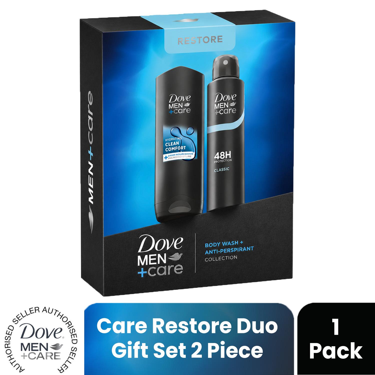 Dove Men's Blue +Care Restore Duo – Gift Set – 2 Piece Each In Size 1 Pack - Image 2
