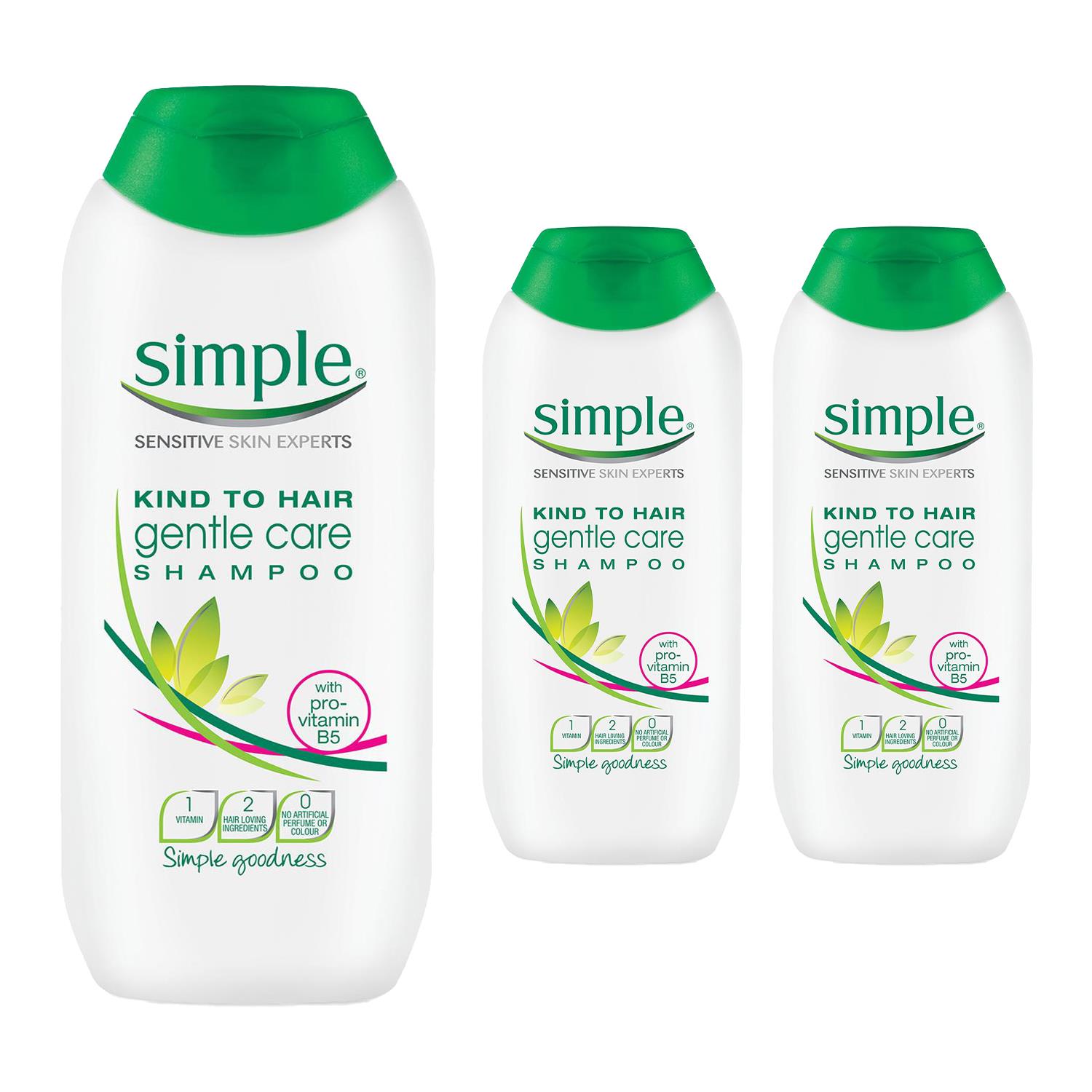 Simple Kind to Hair Gentle Care Shampoo or Conditioner, 3 or 6 Packs of 200ml - Picture 33 of 57