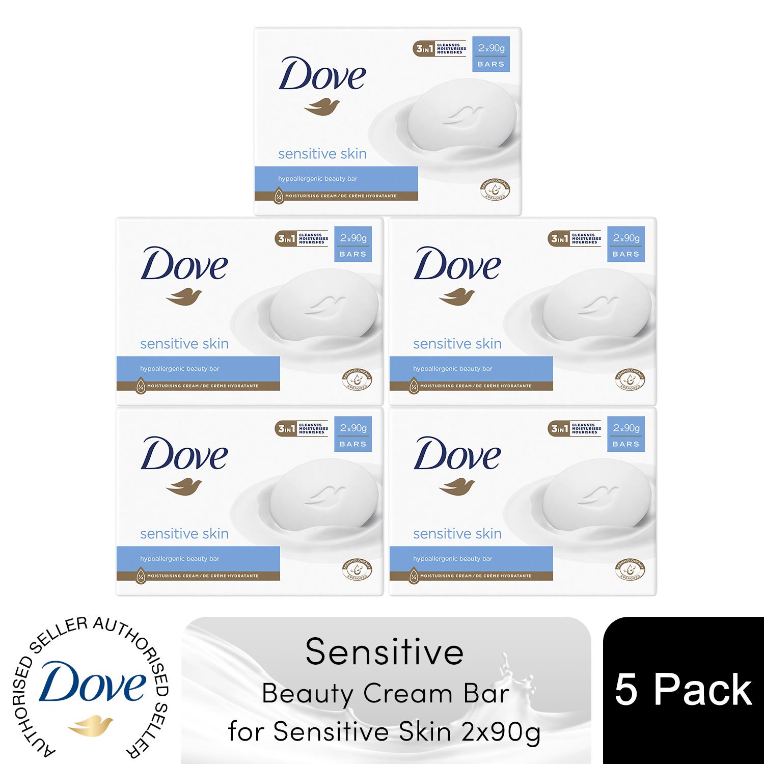 Barra Crema de Belleza Hidratante Dove para Piel Sensible y Suave, Suave, 2x90g - Imagen 48 de 81