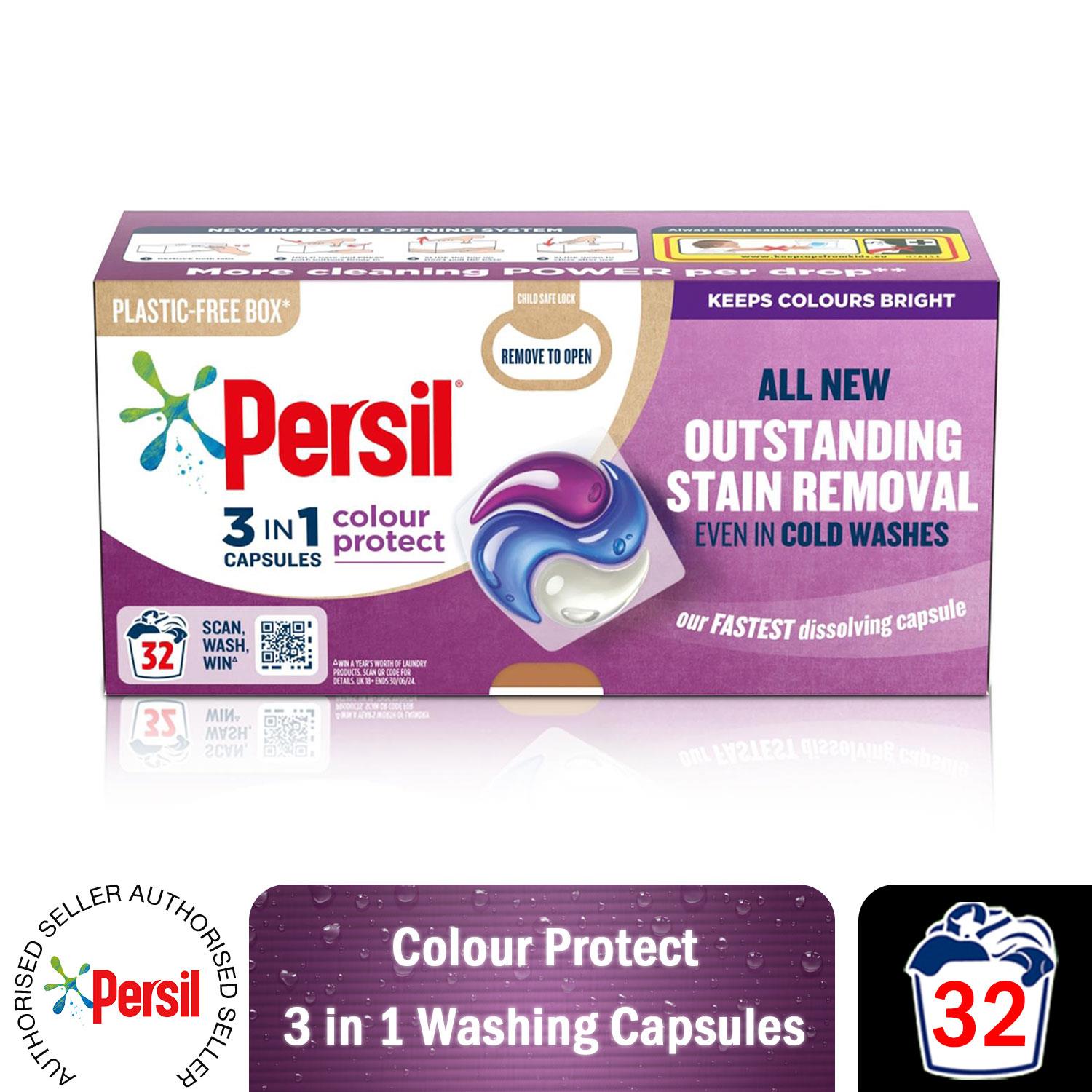 Persil 3-in-1 Washing Capsules, Colour Protect, Bio or Non-bio, 32 Washes - Picture 16 of 130