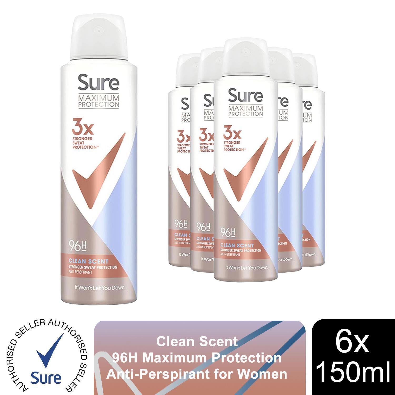 Sure Women Anti-Perspirant 96H Maximum Protection Deo 150ml, Select Scent & Pack - Picture 39 of 200