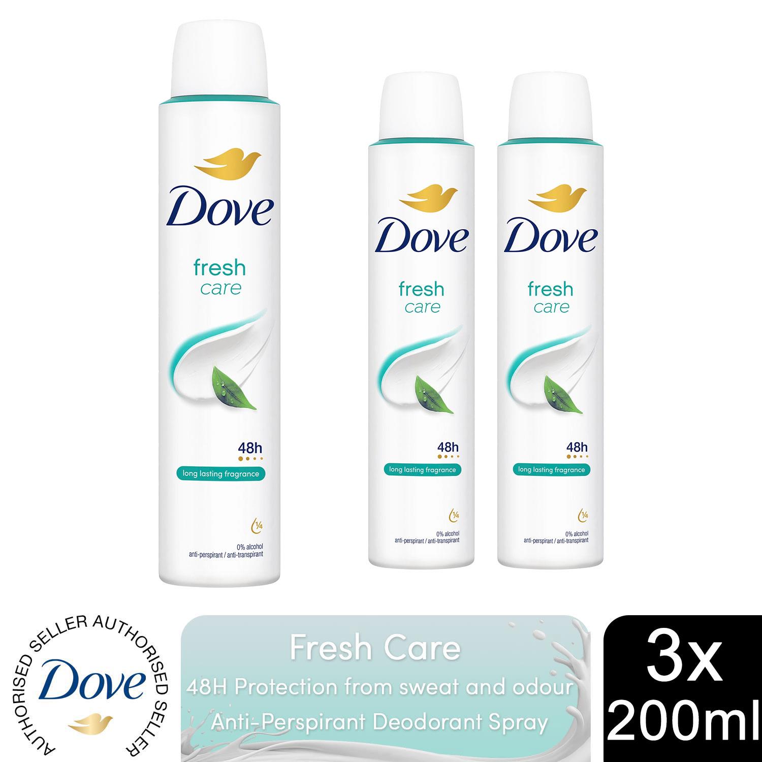Dove Anti-Perspirant with 48H Sweat Protection Deodorant Spray 200ml, 3 Pack - Picture 34 of 56