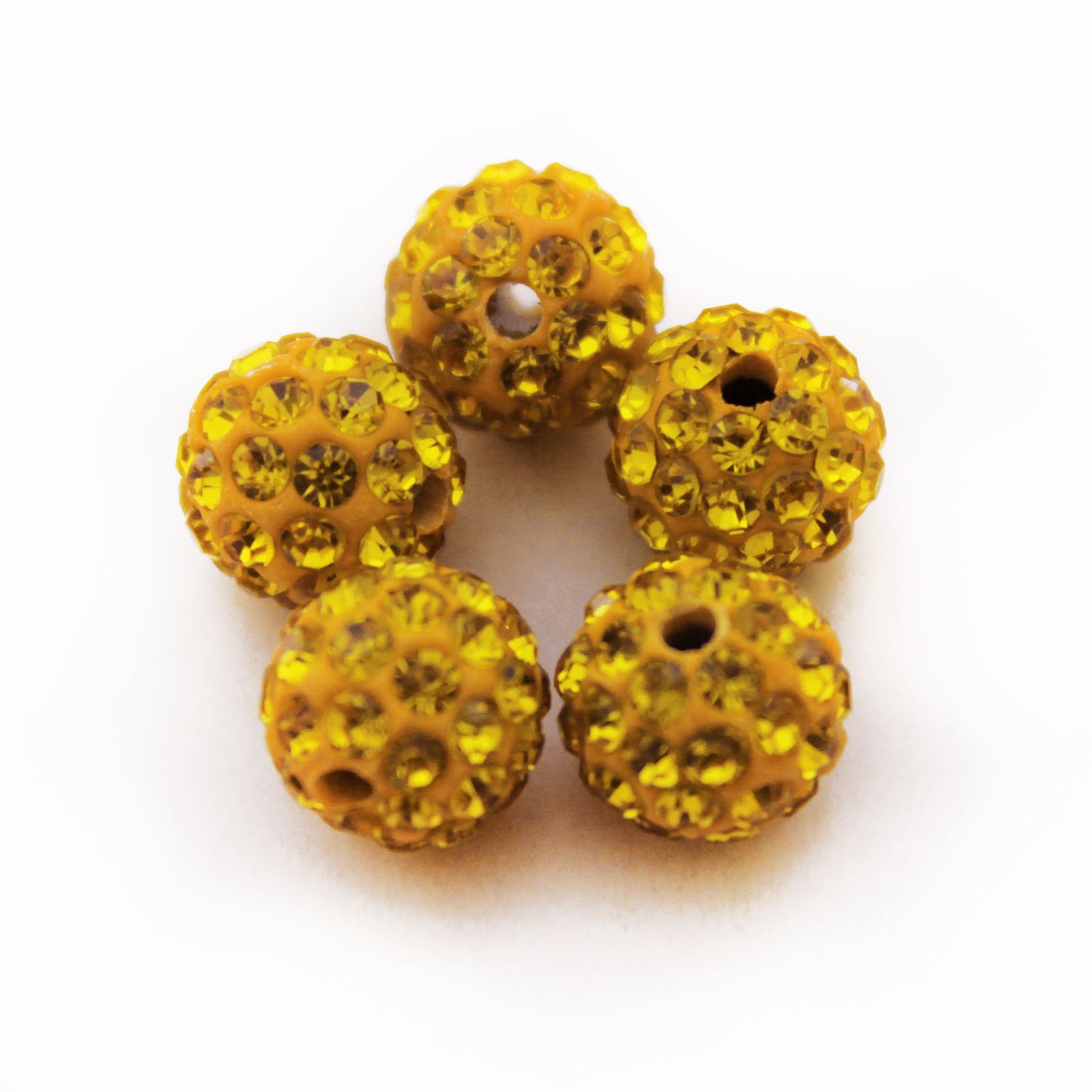 SHAMBALLA BEADS - HIGH QUALITY - 10MM - 5 CRYSTAL CLAY DISCO BALLS - Picture 12 of 29