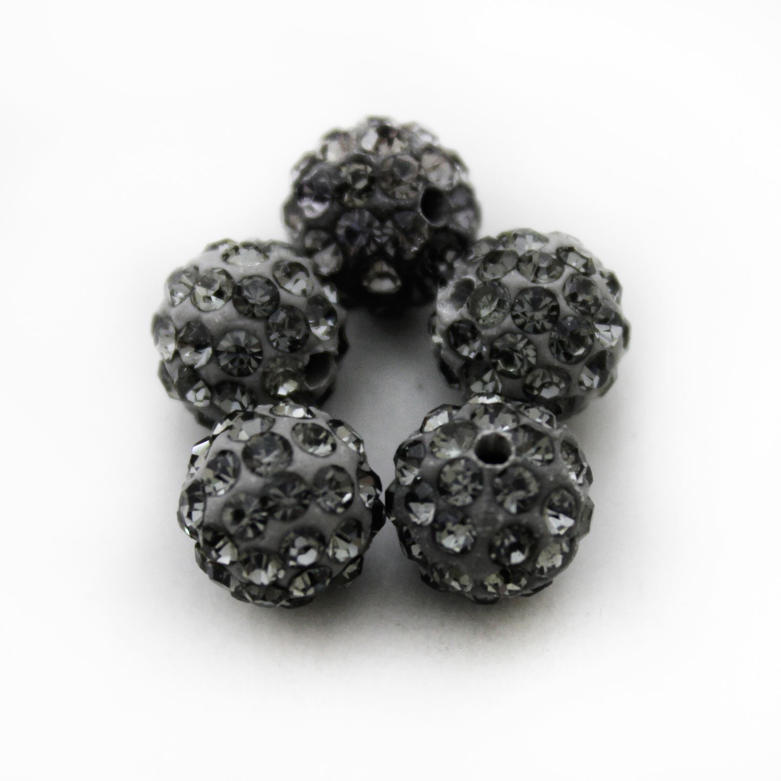 SHAMBALLA BEADS - HIGH QUALITY - 10MM - 5 CRYSTAL CLAY DISCO BALLS - Picture 5 of 29