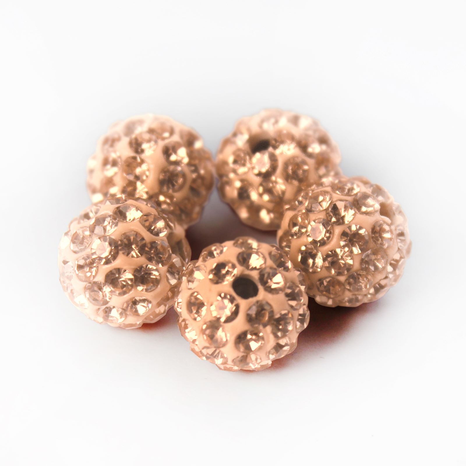 SHAMBALLA BEADS - HIGH QUALITY - 10MM - 5 CRYSTAL CLAY DISCO BALLS - Picture 6 of 29