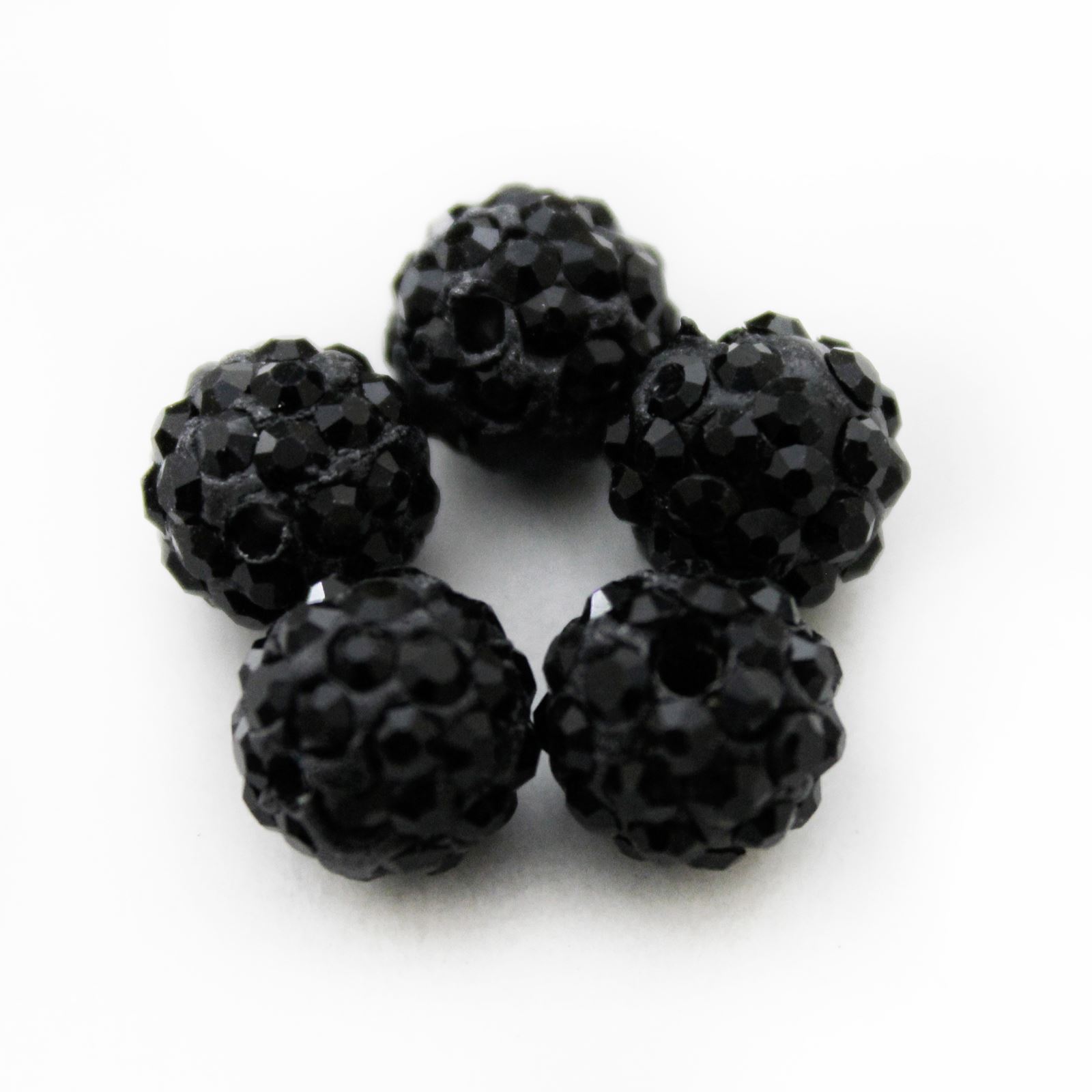 SHAMBALLA BEADS - HIGH QUALITY - 10MM - 5 CRYSTAL CLAY DISCO BALLS - Picture 4 of 29
